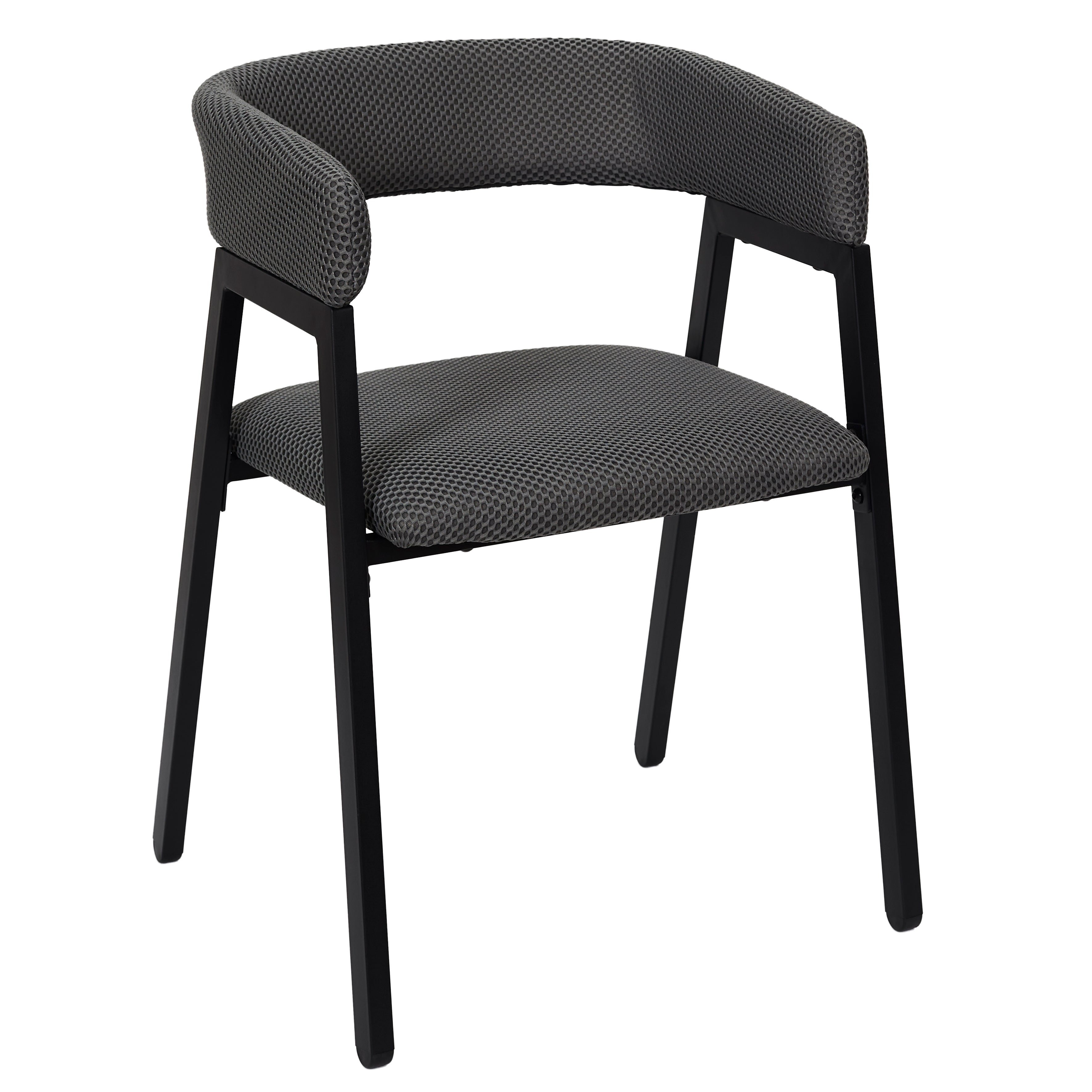 FAUTEUIL DESIGN ATOME GRIS - LOT DE 2