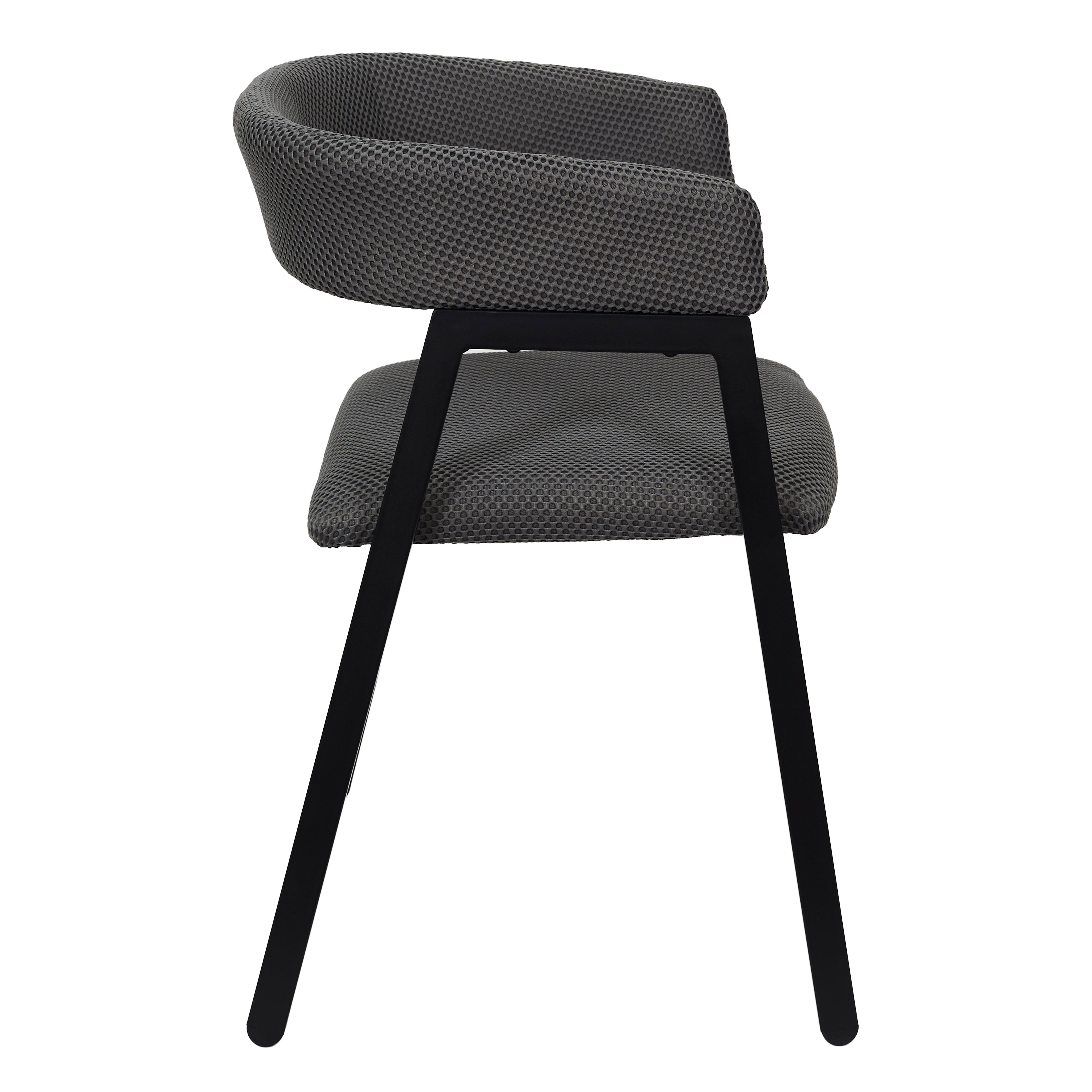 FAUTEUIL DESIGN ATOME GRIS - LOT DE 2