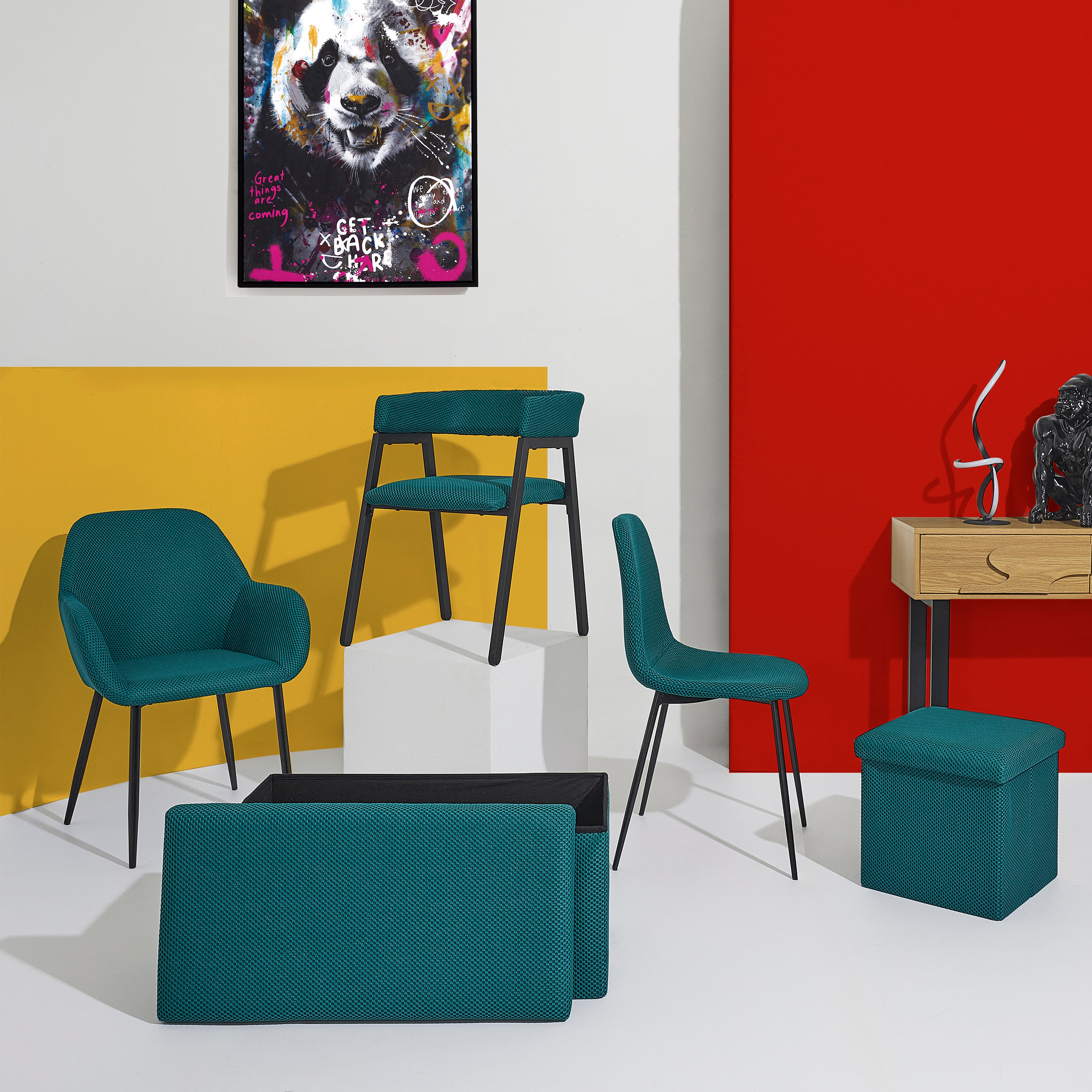 COFFRE BANC PLIABLE ATOME BLEU