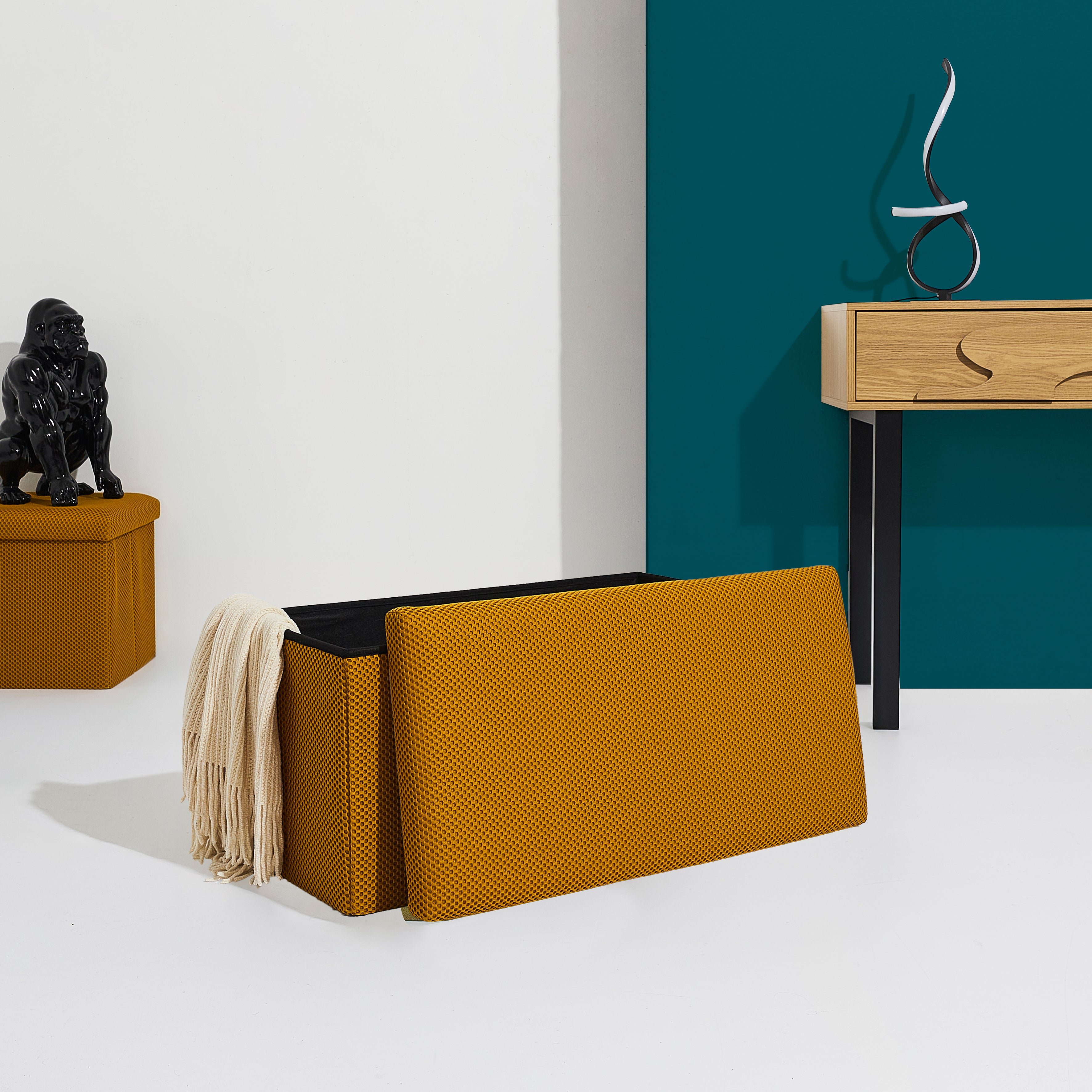 COFFRE BANC PLIABLE ATOME JAUNE