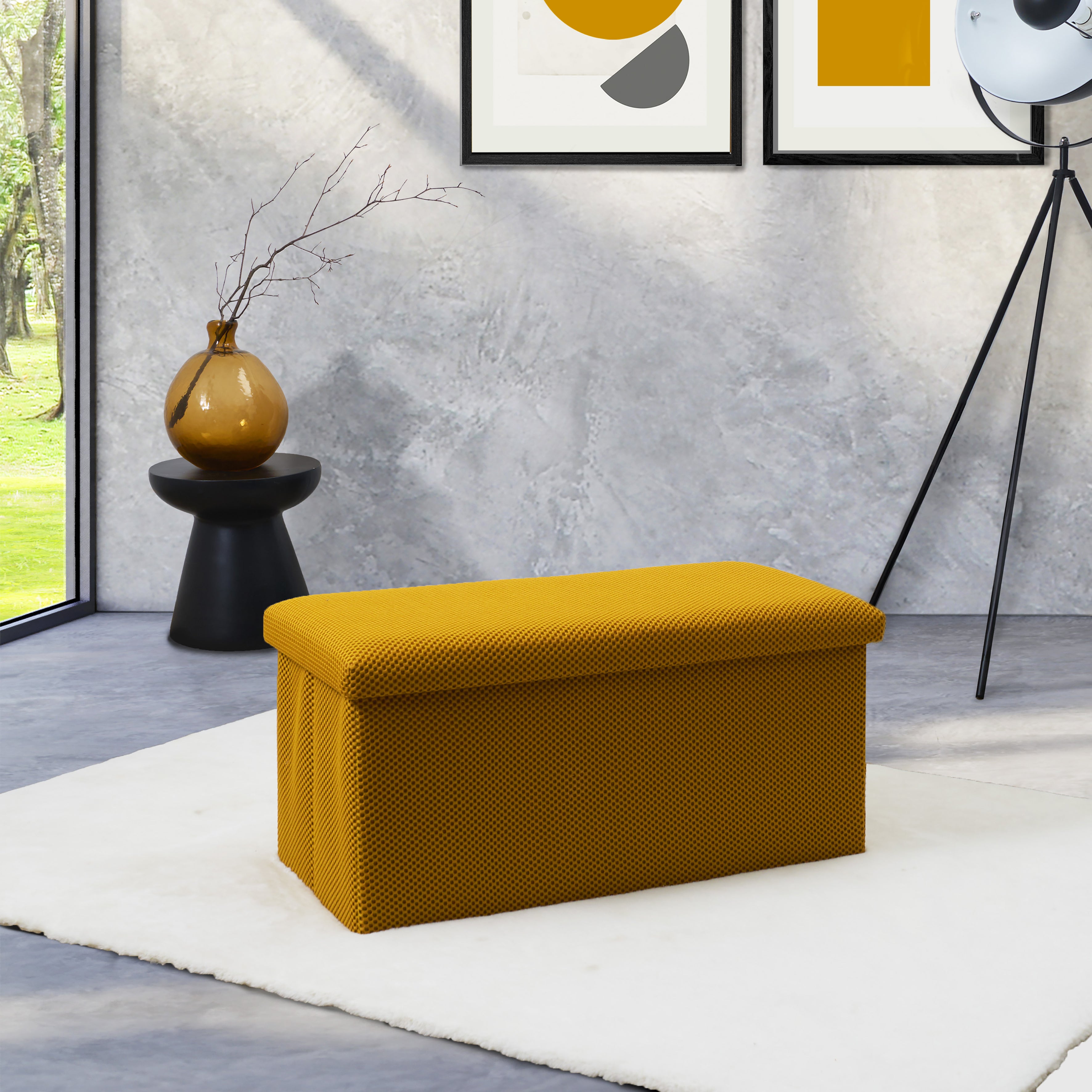 COFFRE BANC PLIABLE ATOME JAUNE