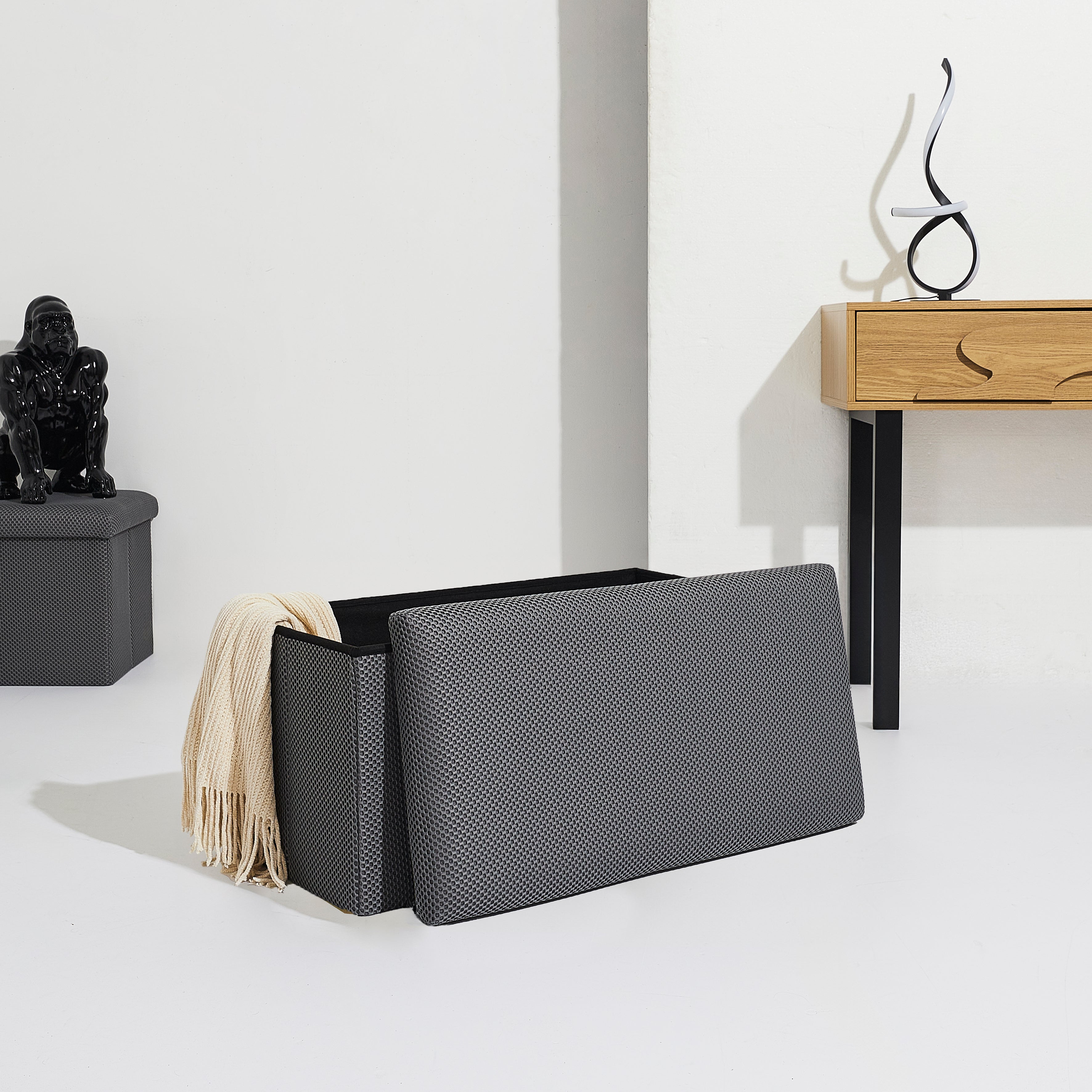 COFFRE BANC PLIABLE ATOME GRIS