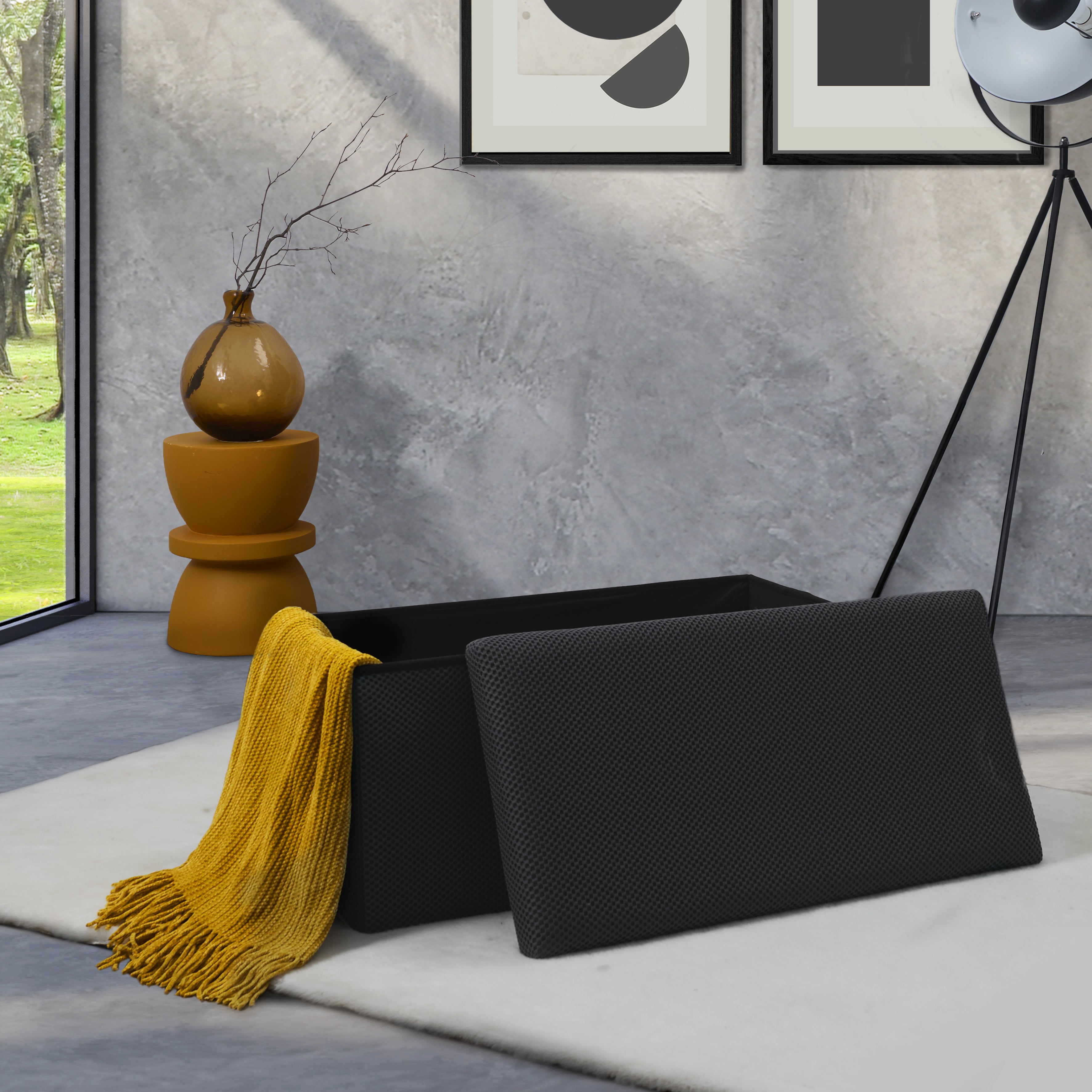COFFRE BANC PLIABLE ATOME GRIS