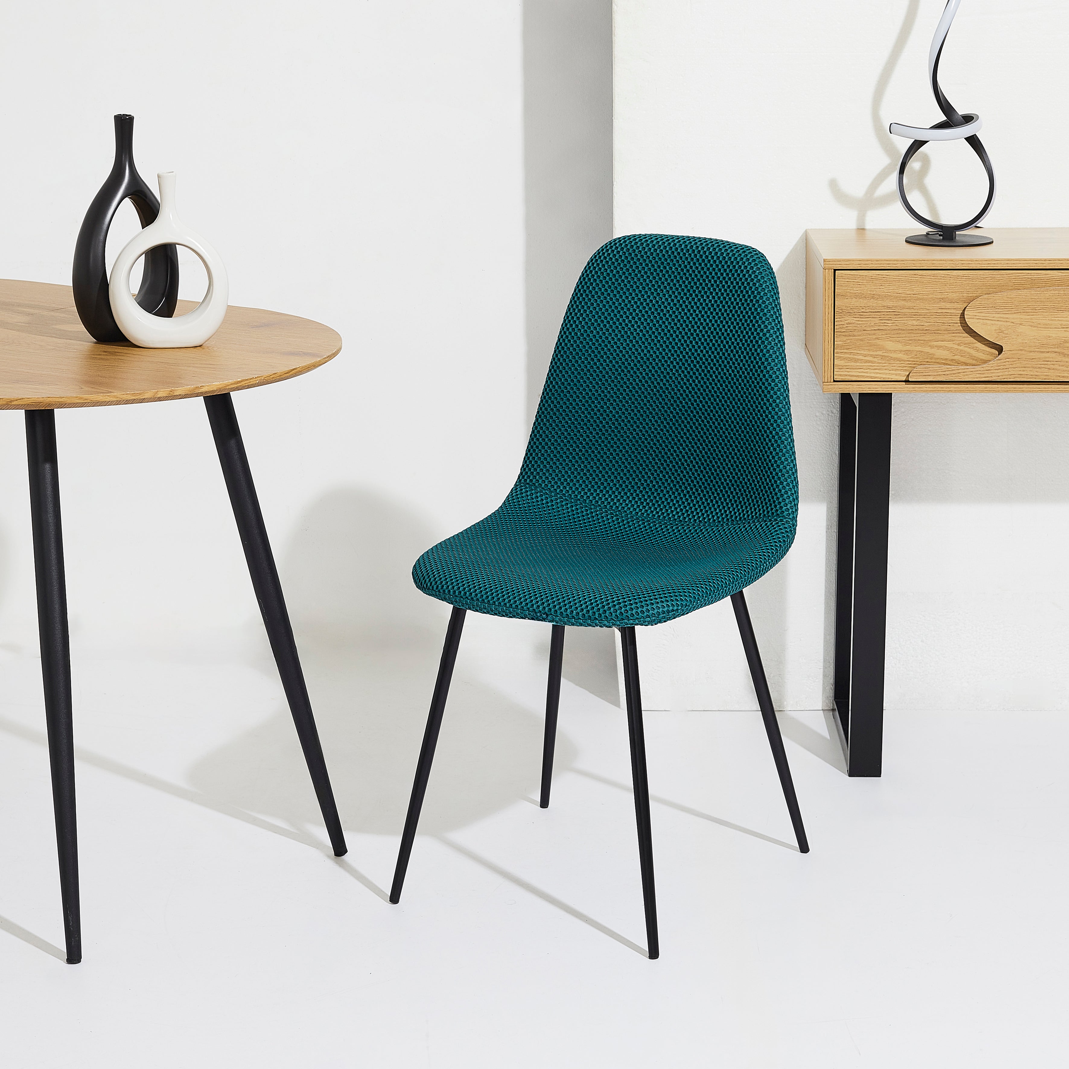 CHAISE ATOME BLEU - LOT DE 4