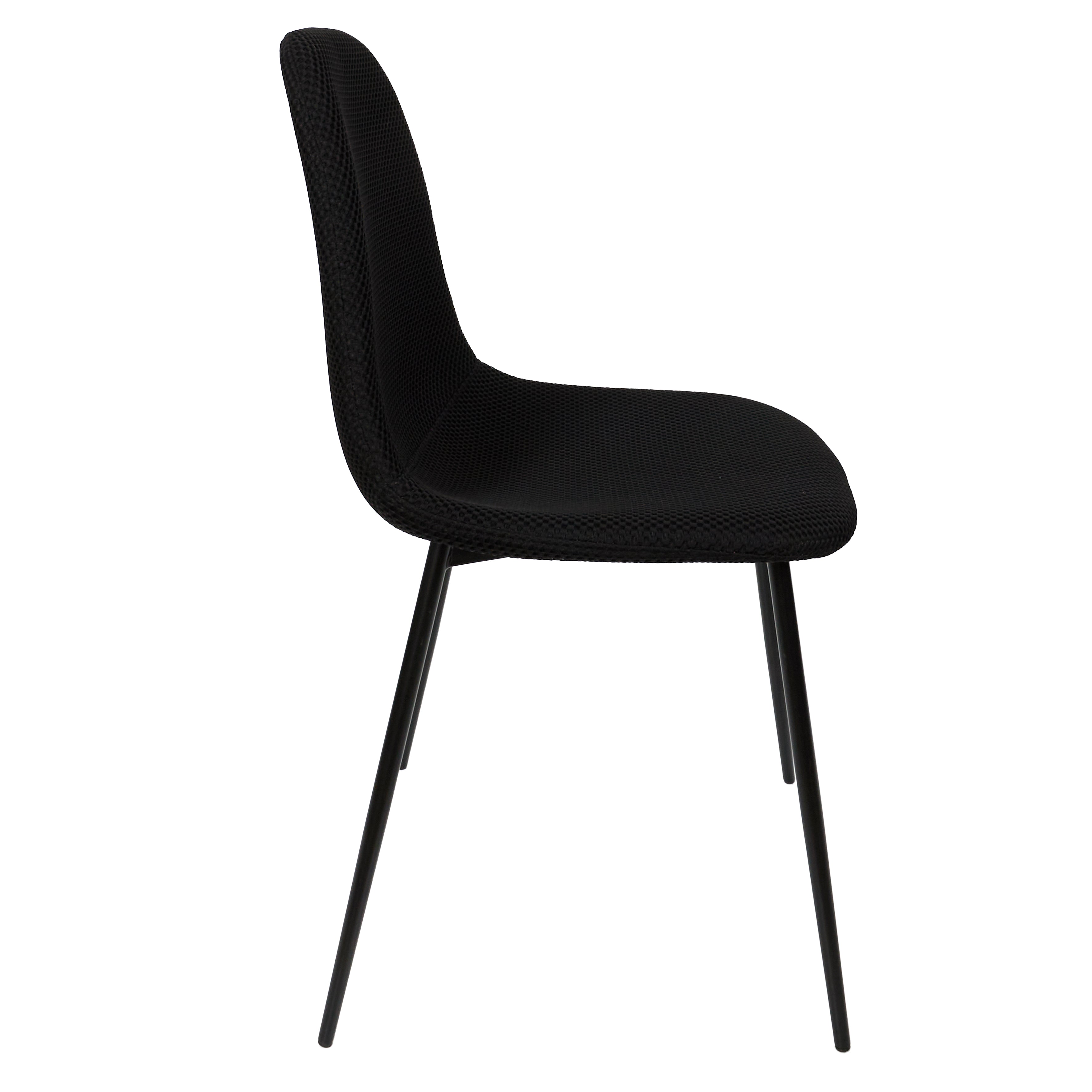 CHAISE ATOME NOIR - LOT DE 4