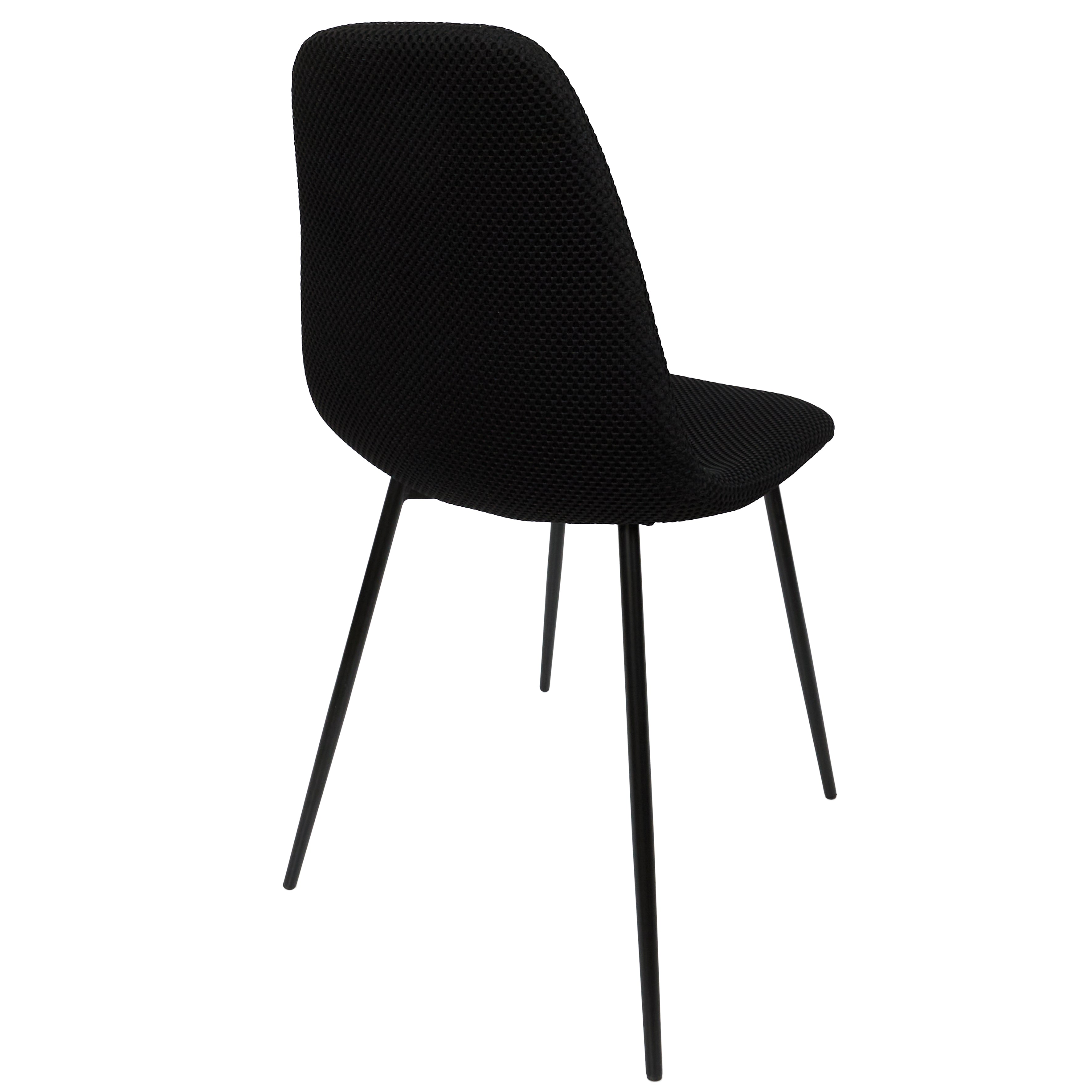 CHAISE ATOME NOIR - LOT DE 4