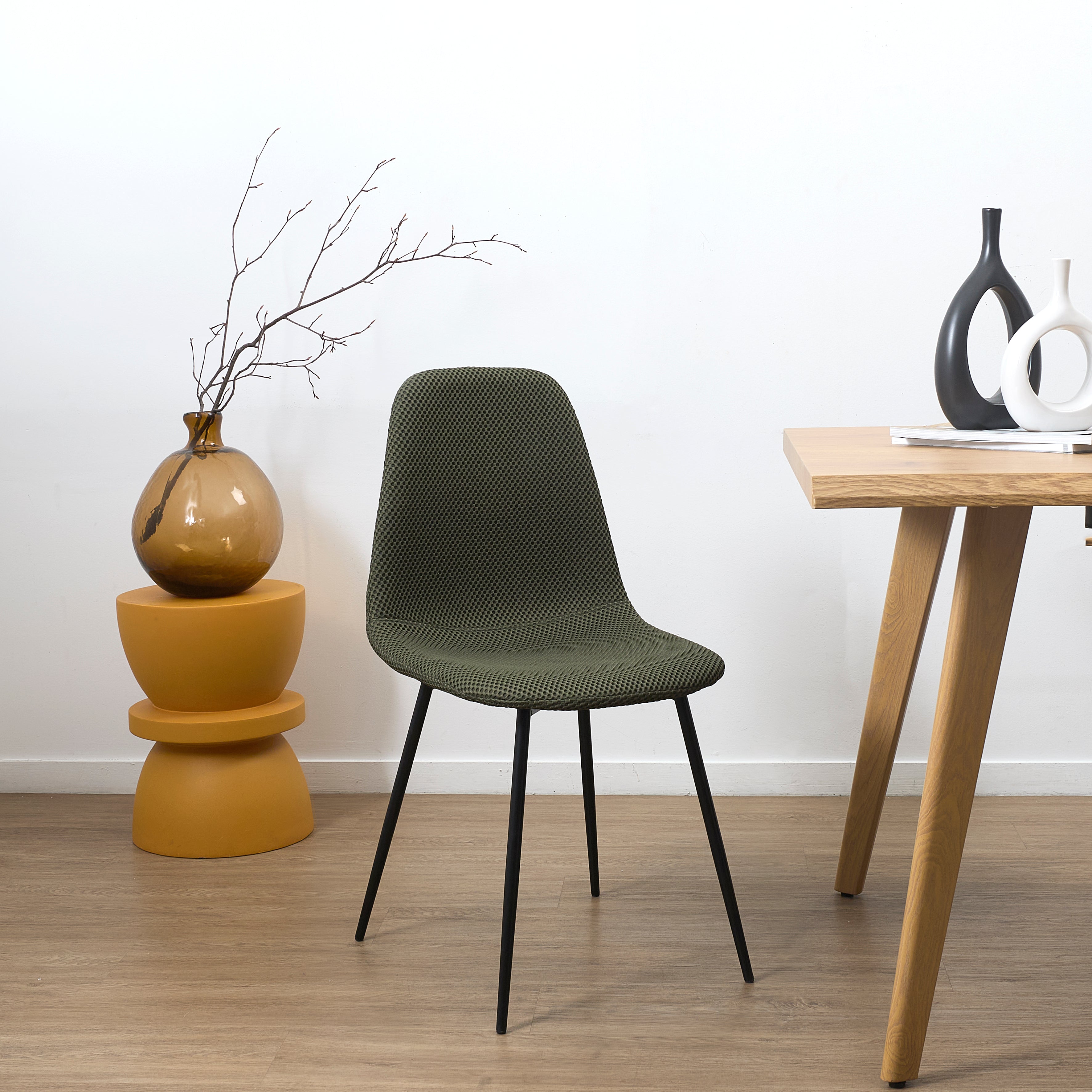 CHAISE ATOME KAKI - LOT DE 4