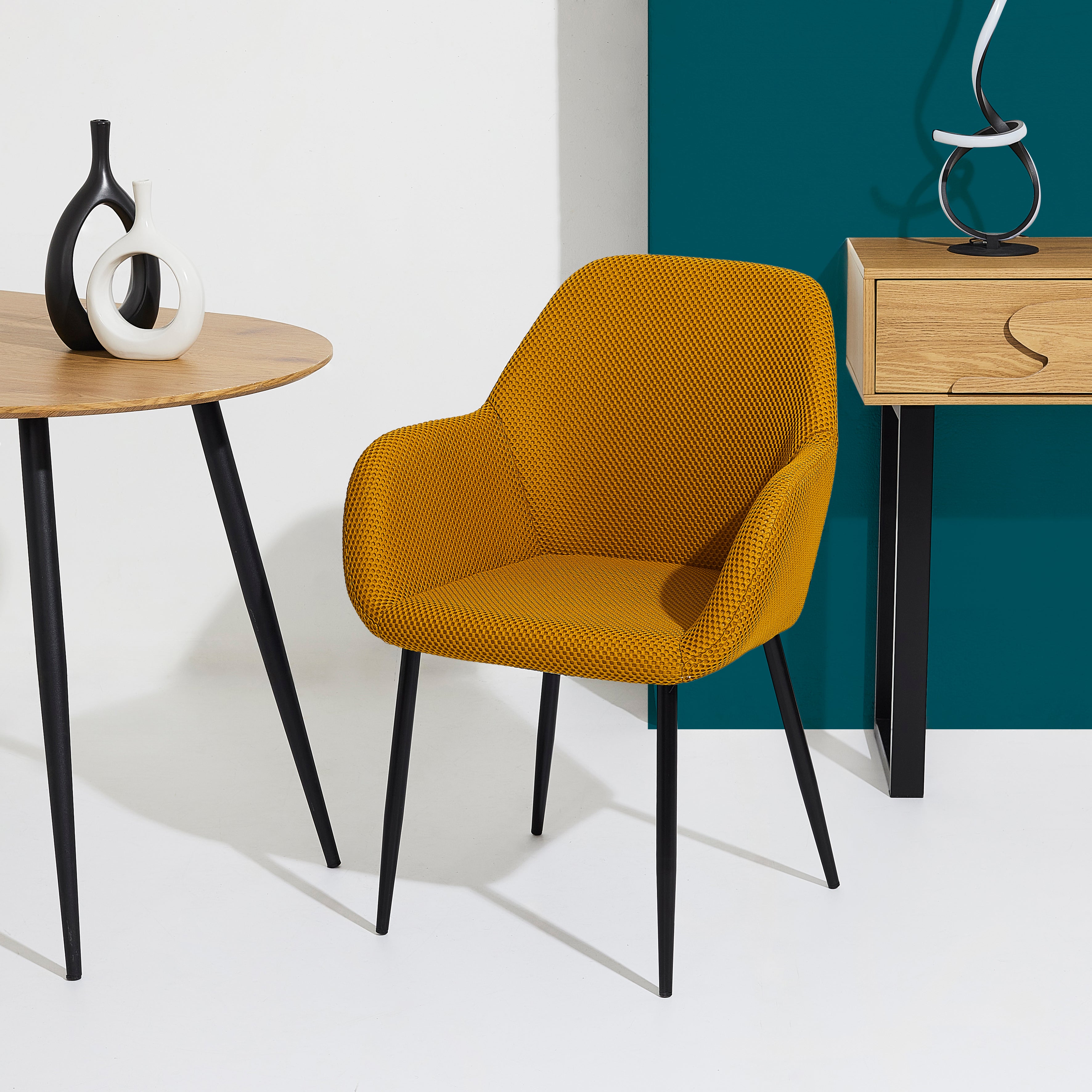 FAUTEUIL ATOME JAUNE - LOT DE 2