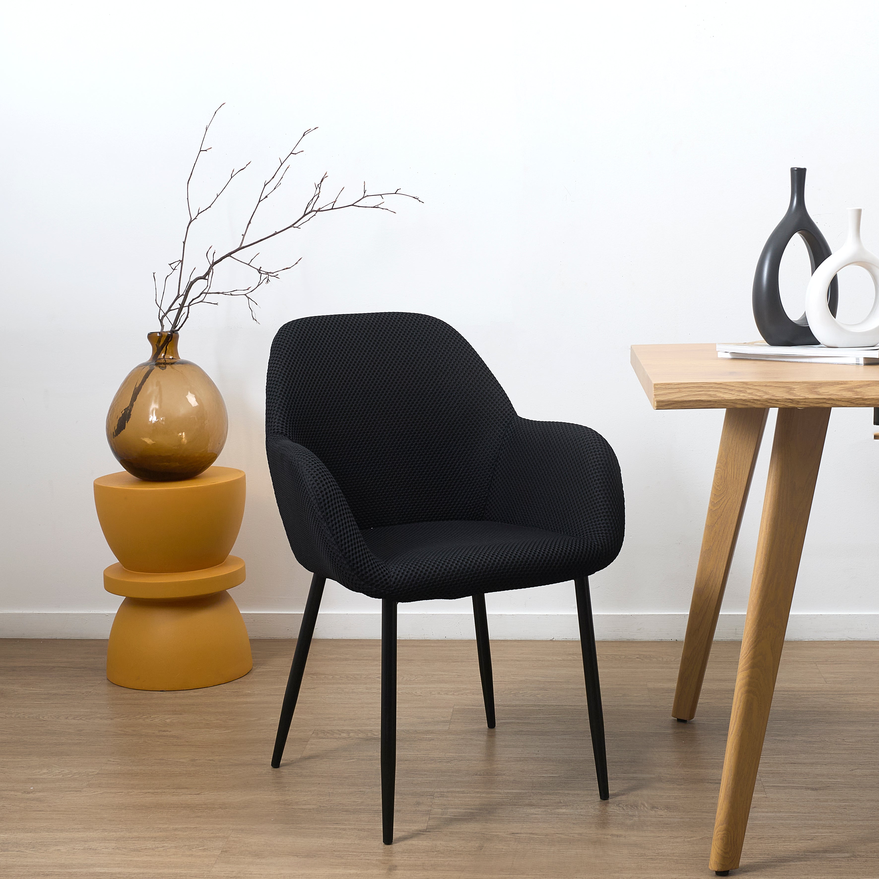 FAUTEUIL ATOME NOIR - LOT DE 2