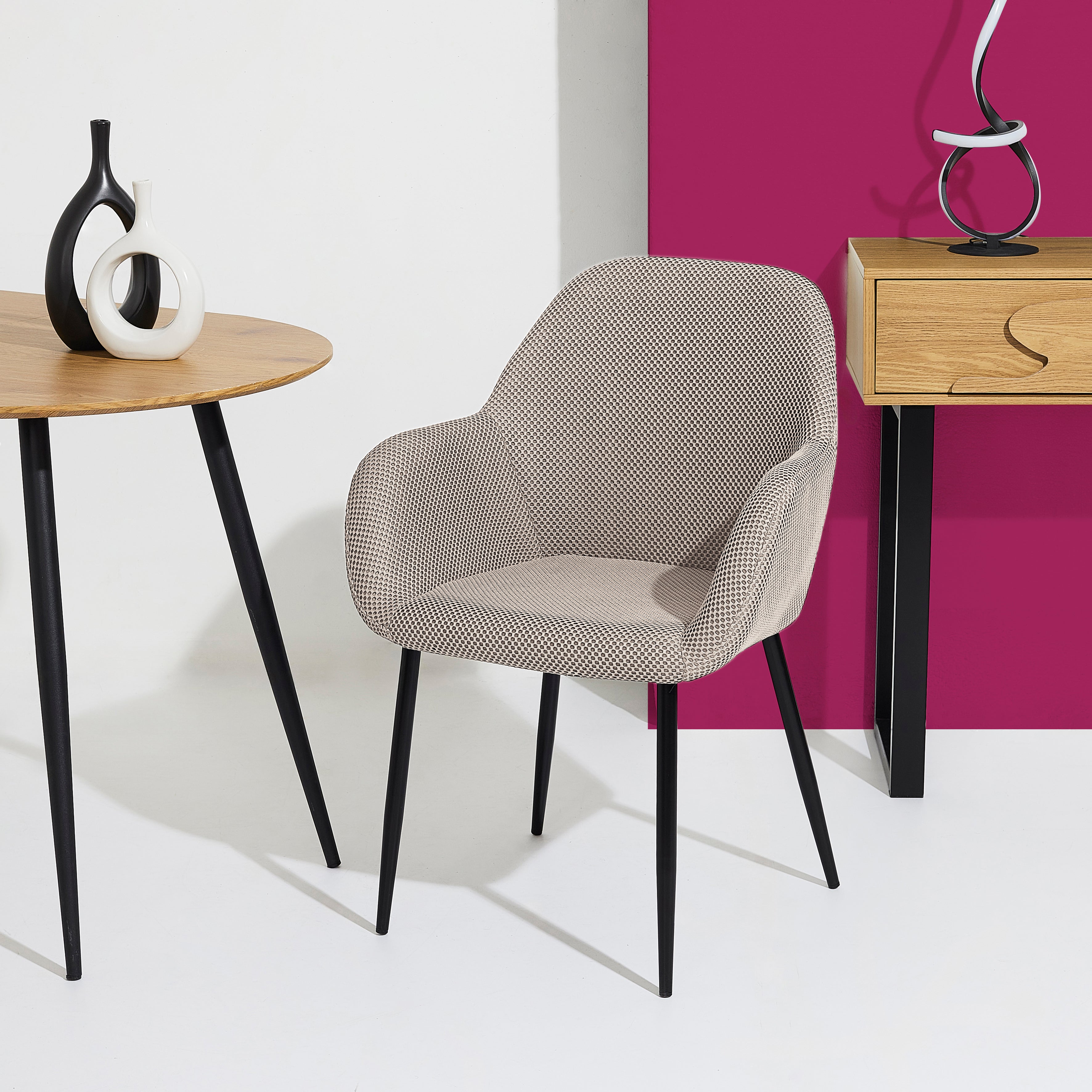 FAUTEUIL ATOME GRIS - LOT DE 2