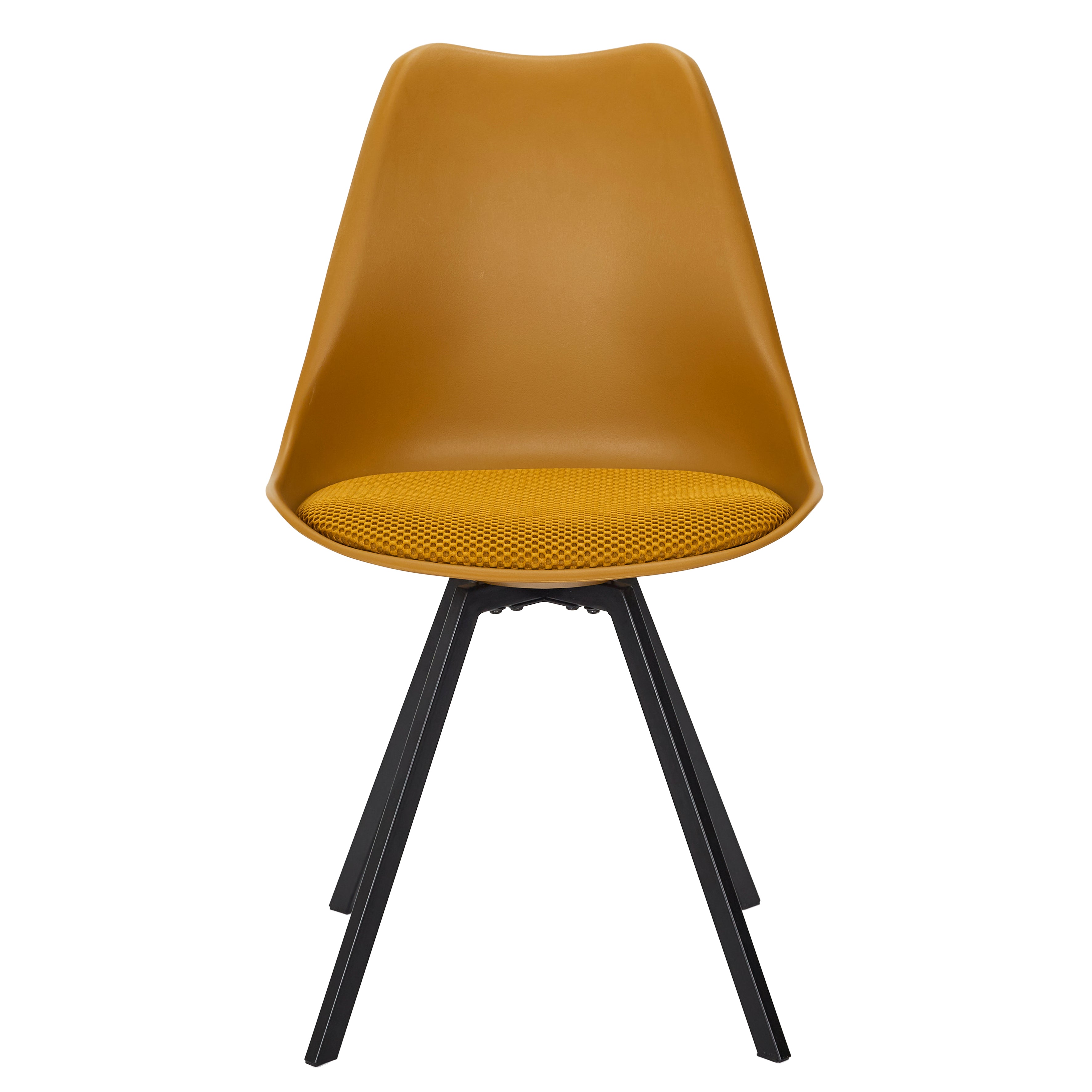 CHAISE PP AVEC COUSSIN ATOME JAUNE - LOT DE 4