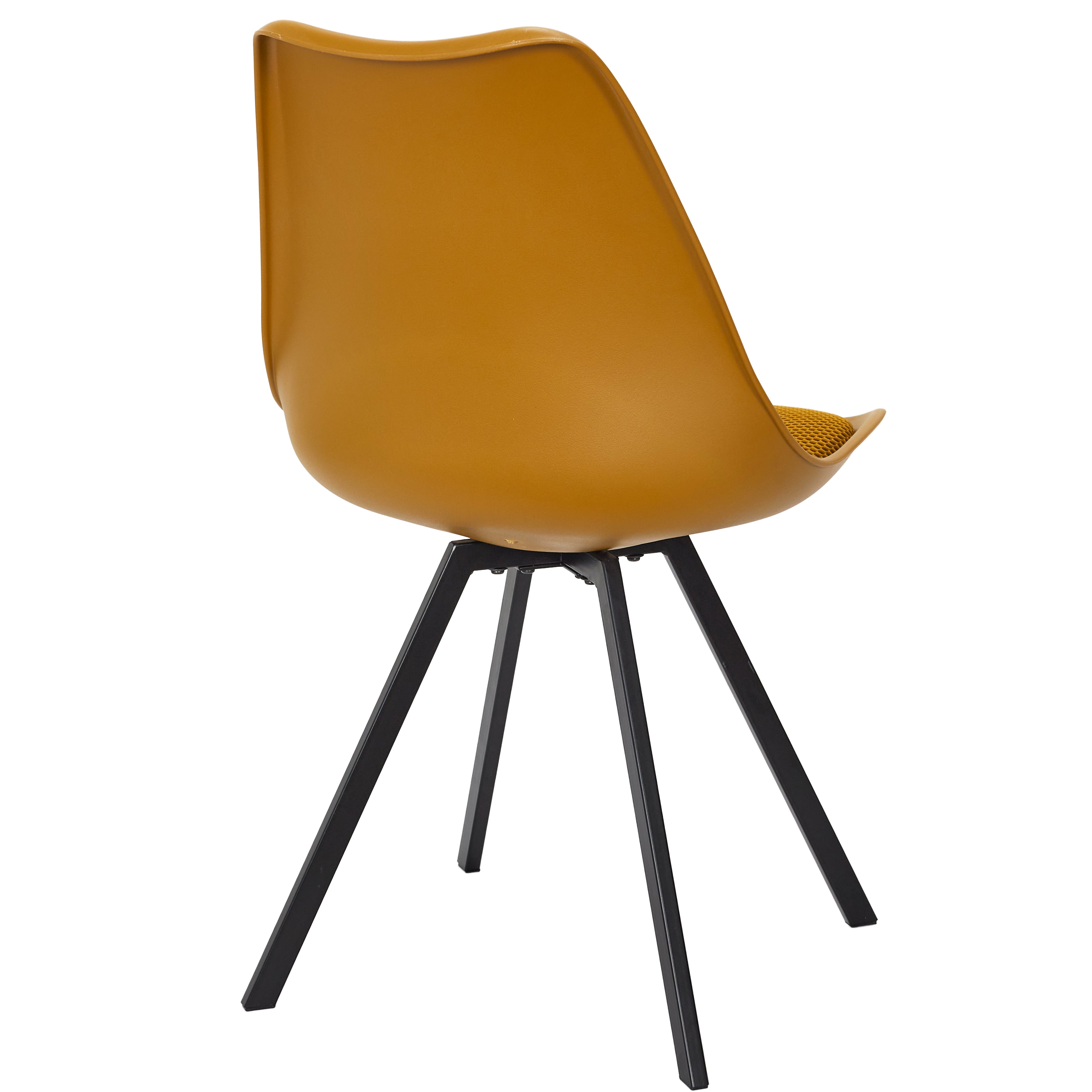 CHAISE PP AVEC COUSSIN ATOME JAUNE - LOT DE 4