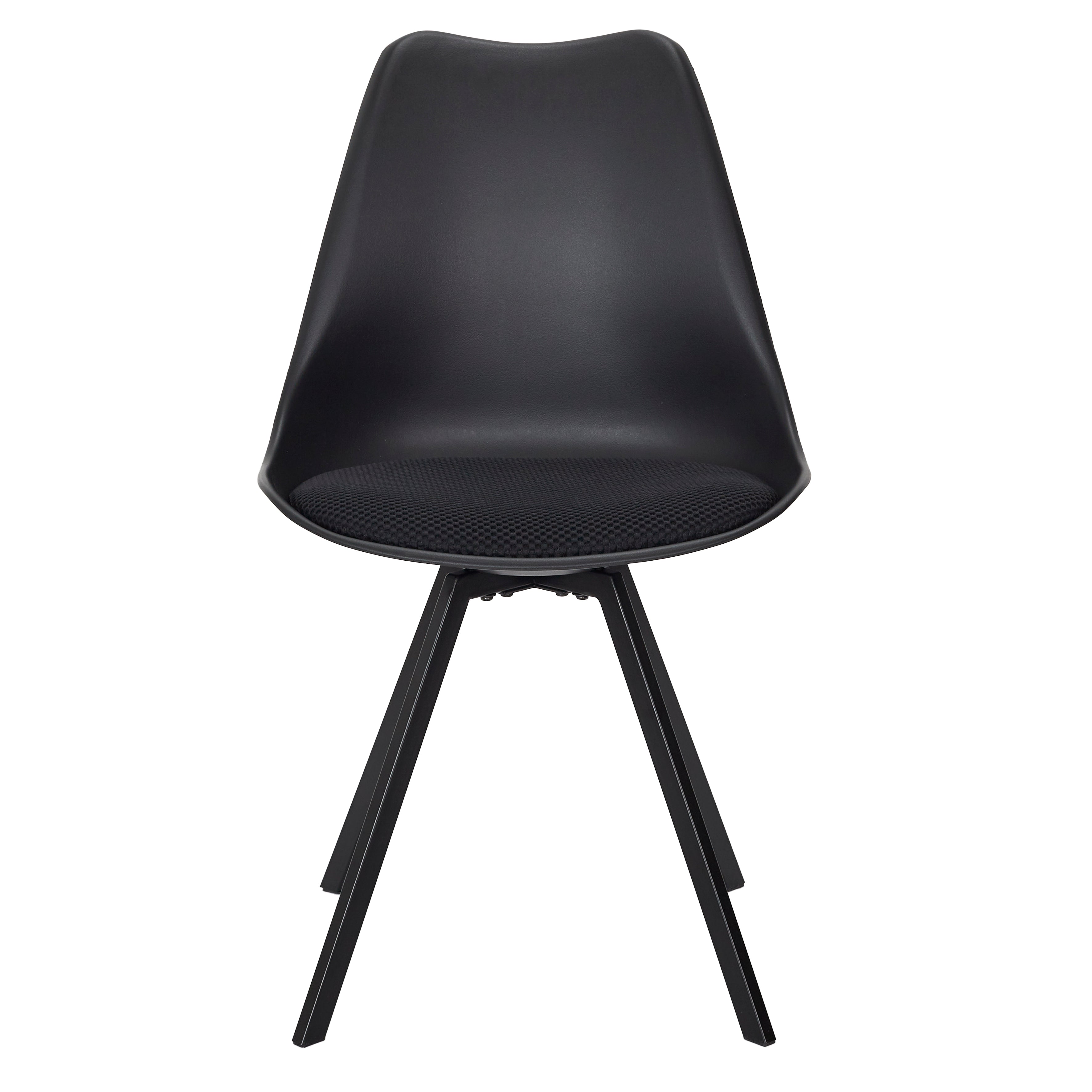 CHAISE PP AVEC COUSSIN ATOME NOIR - LOT DE 4