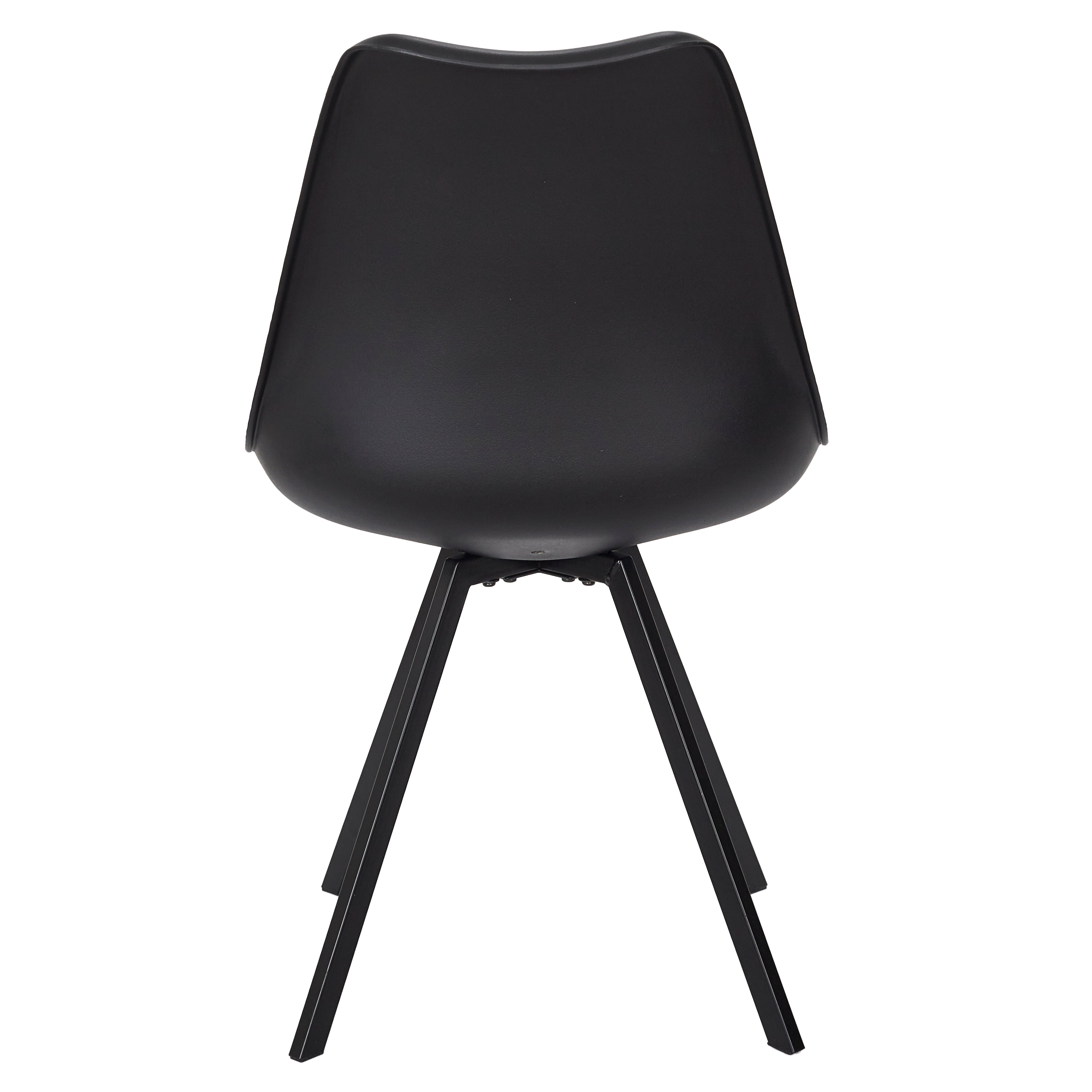 CHAISE PP AVEC COUSSIN ATOME NOIR - LOT DE 4