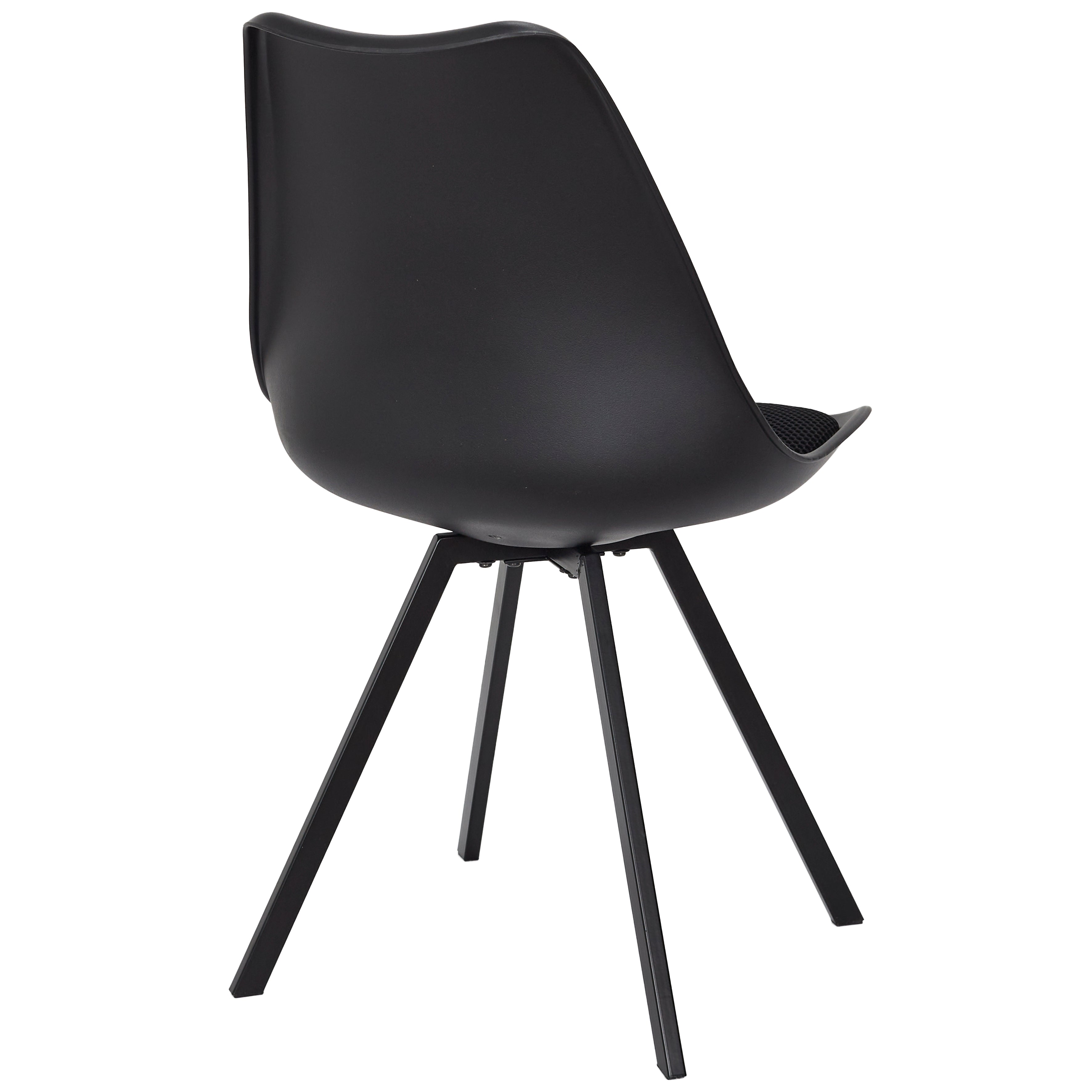 CHAISE PP AVEC COUSSIN ATOME NOIR - LOT DE 4