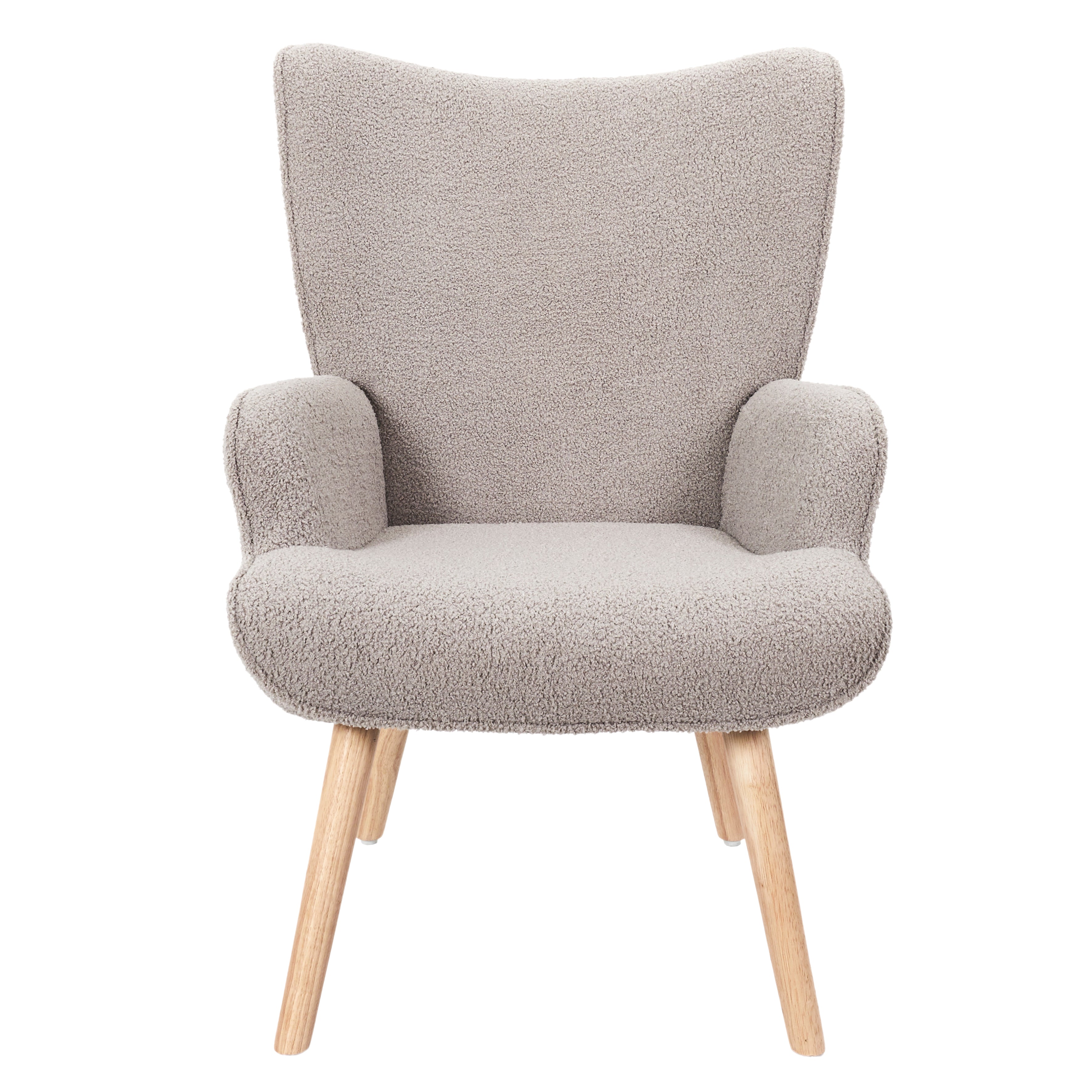 FAUTEUIL DE SALON BOUCLETTE RHEA TAUPE