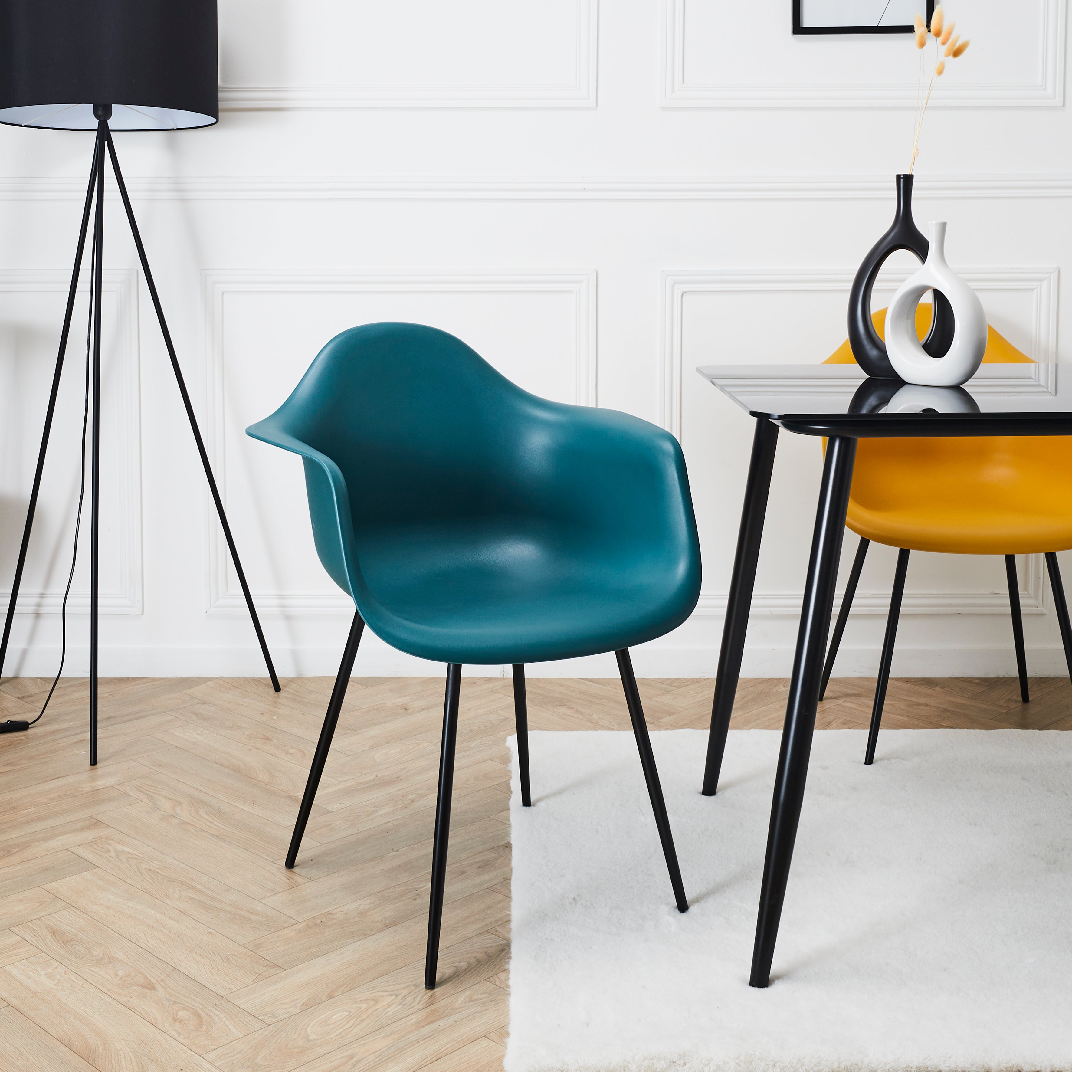 FAUTEUIL GUSTAV BLEU - LOT DE 4