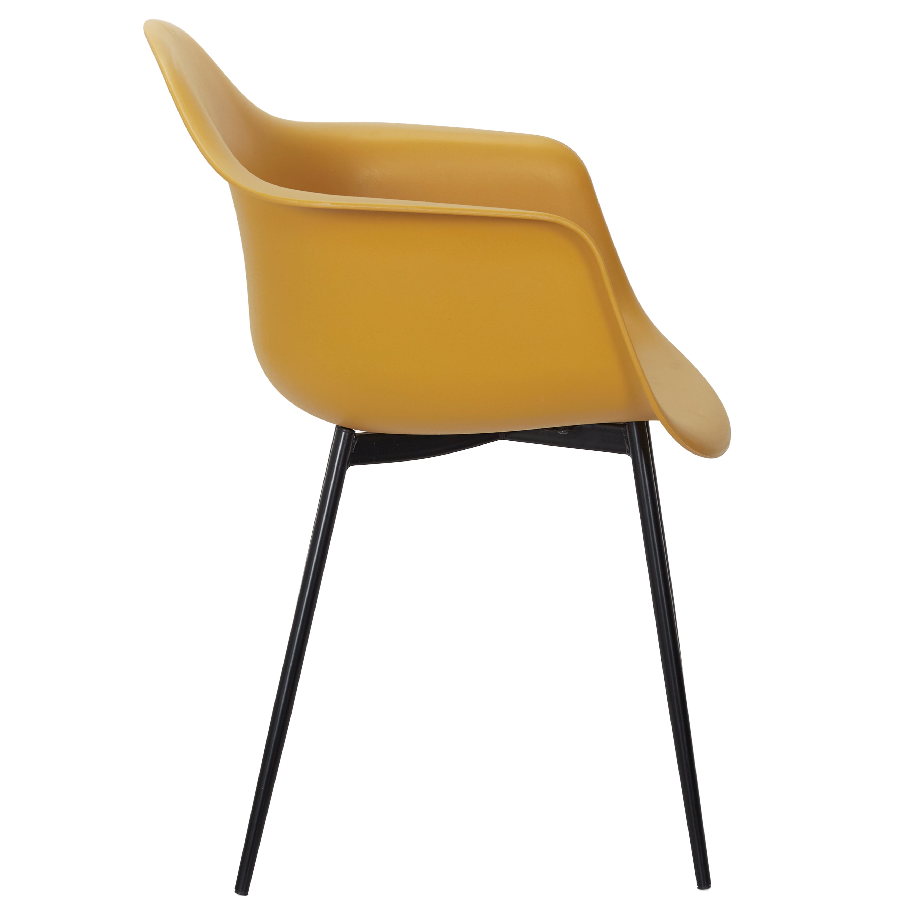 FAUTEUIL GUSTAV JAUNE - LOT DE 4