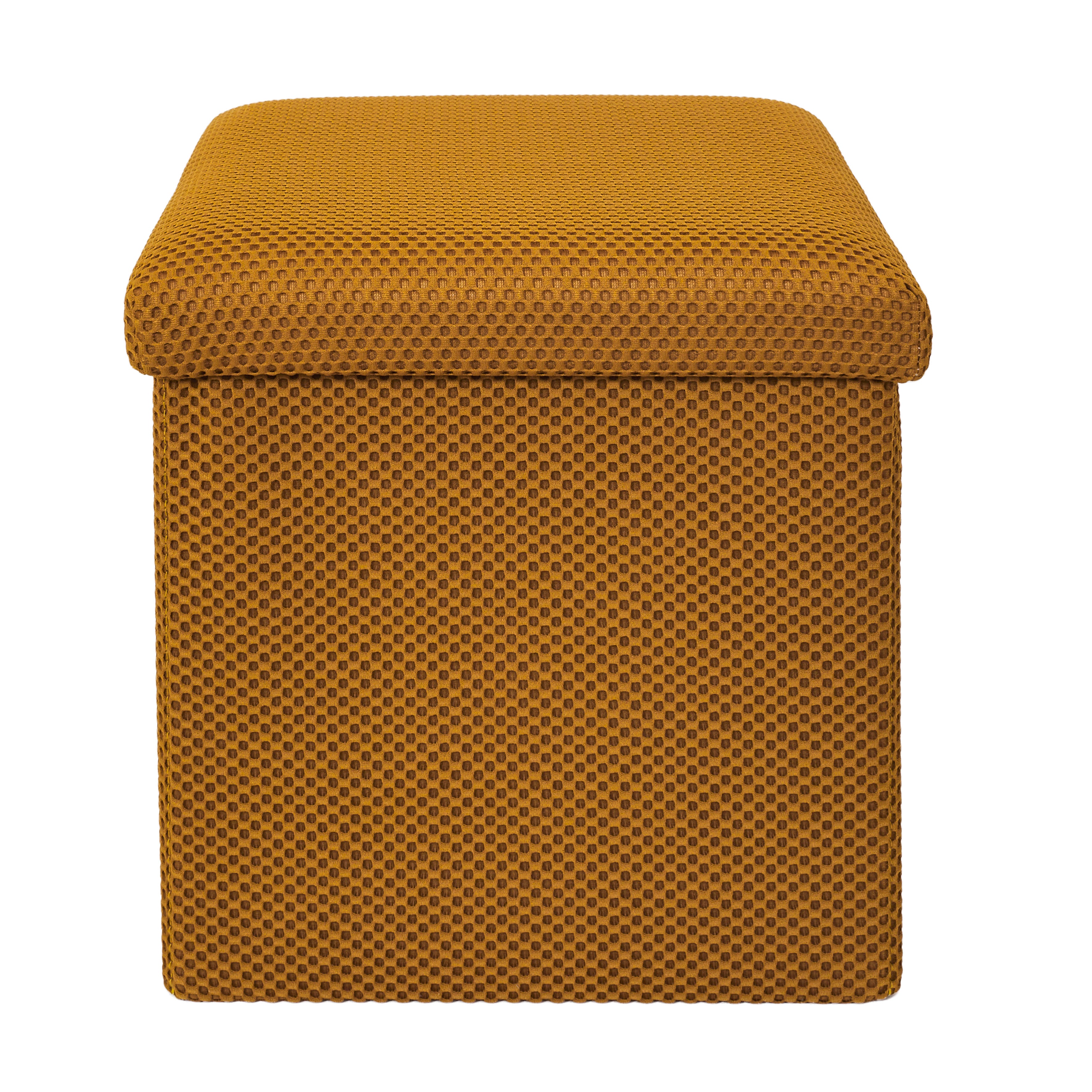 COFFRE POUF PLIABLE ATOME JAUNE