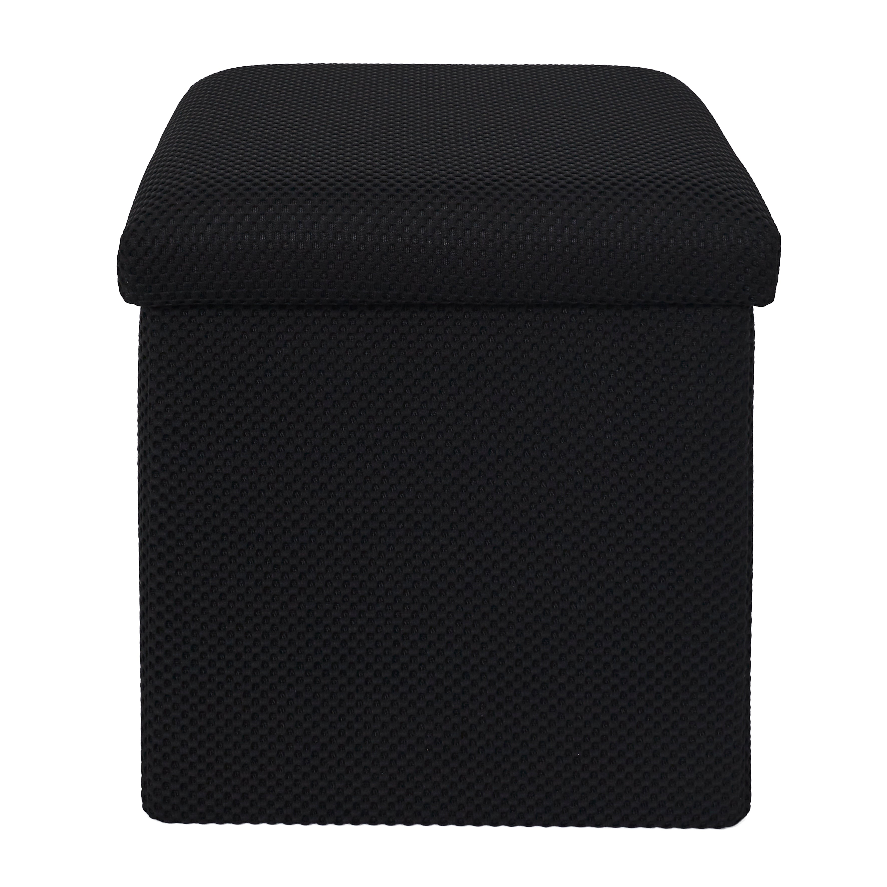 COFFRE POUF PLIABLE ATOME NOIR