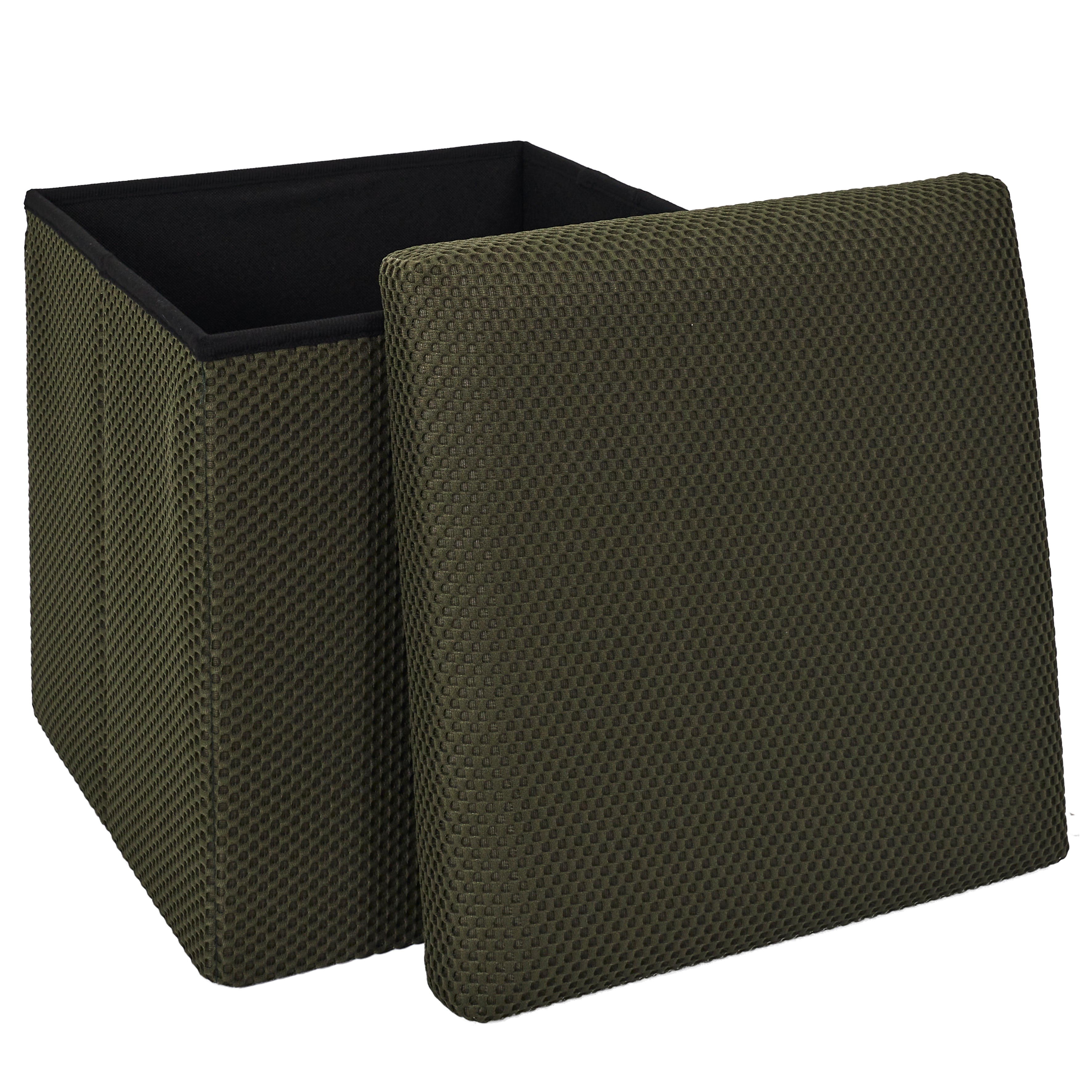 COFFRE POUF PLIABLE ATOME KAKI