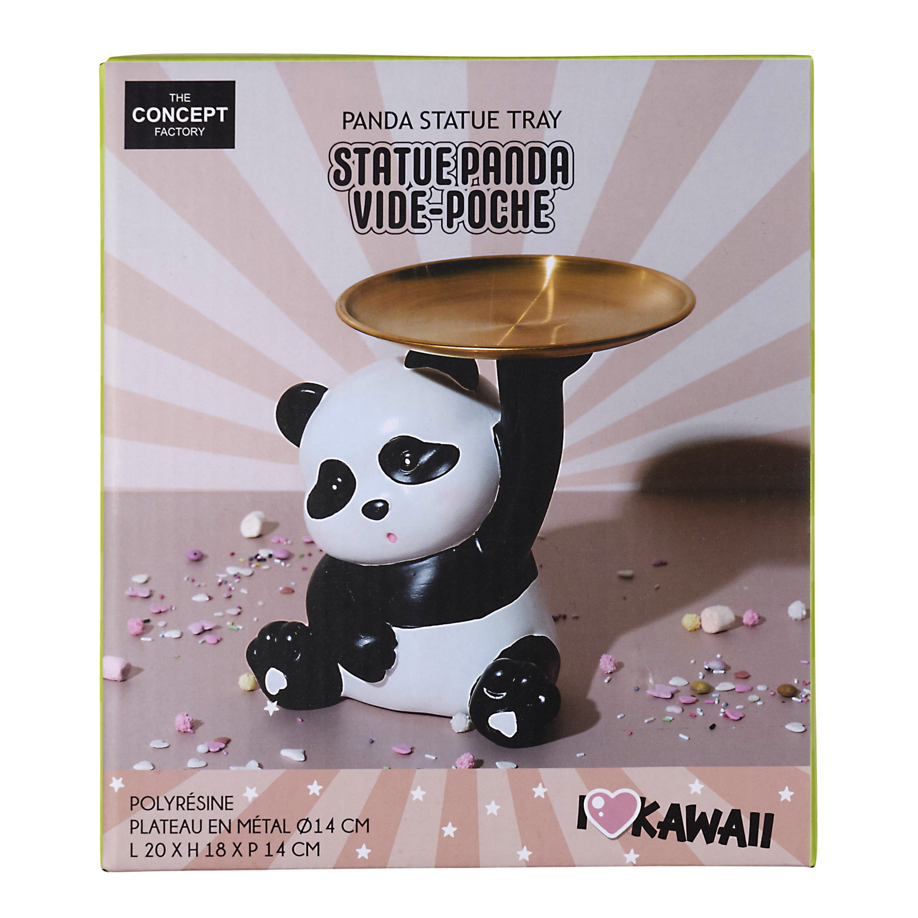 STATUE PANDA VIDE POCHE H18CM KAWAII