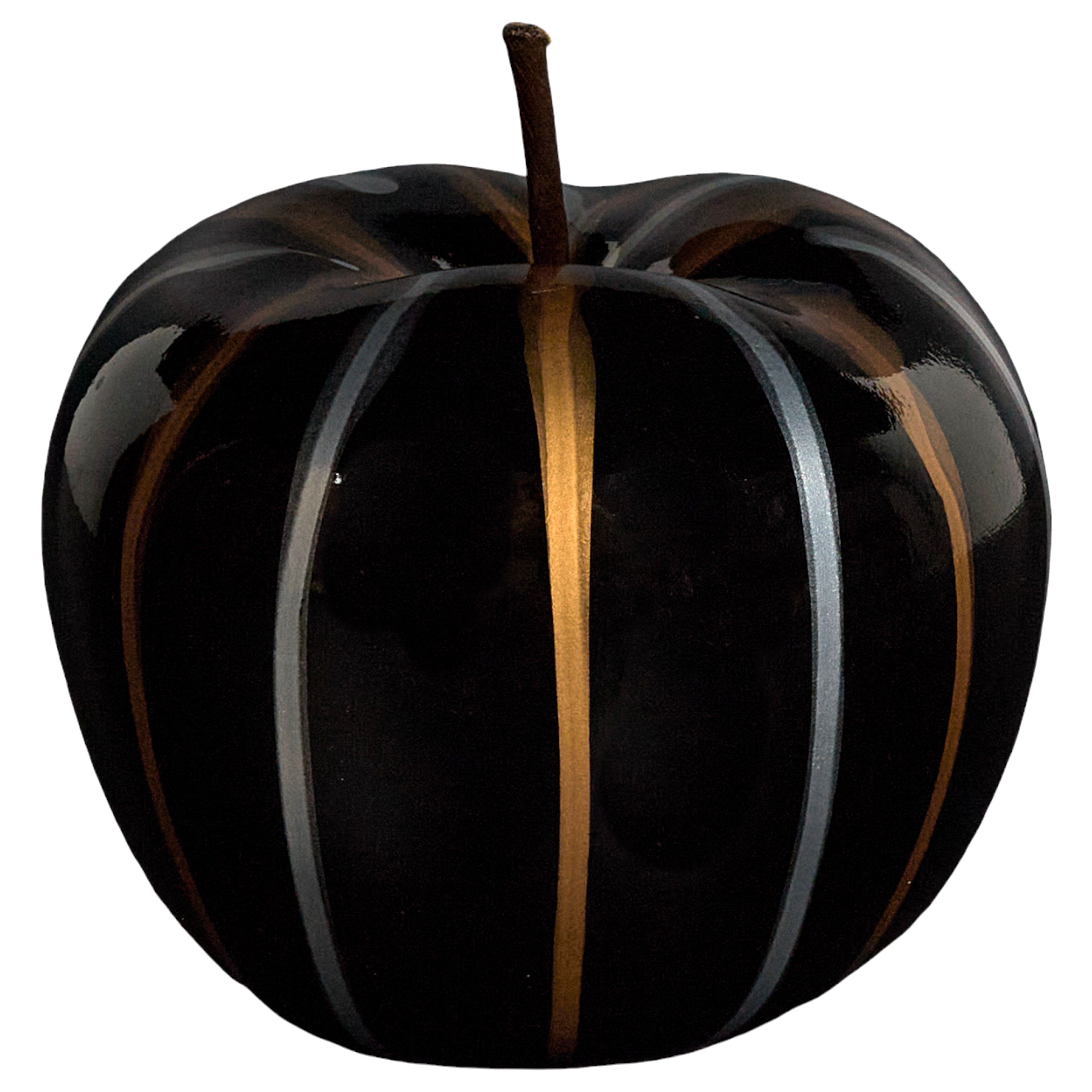 STATUE POMME COULURE BRONZE ET ARGENT H13CM
