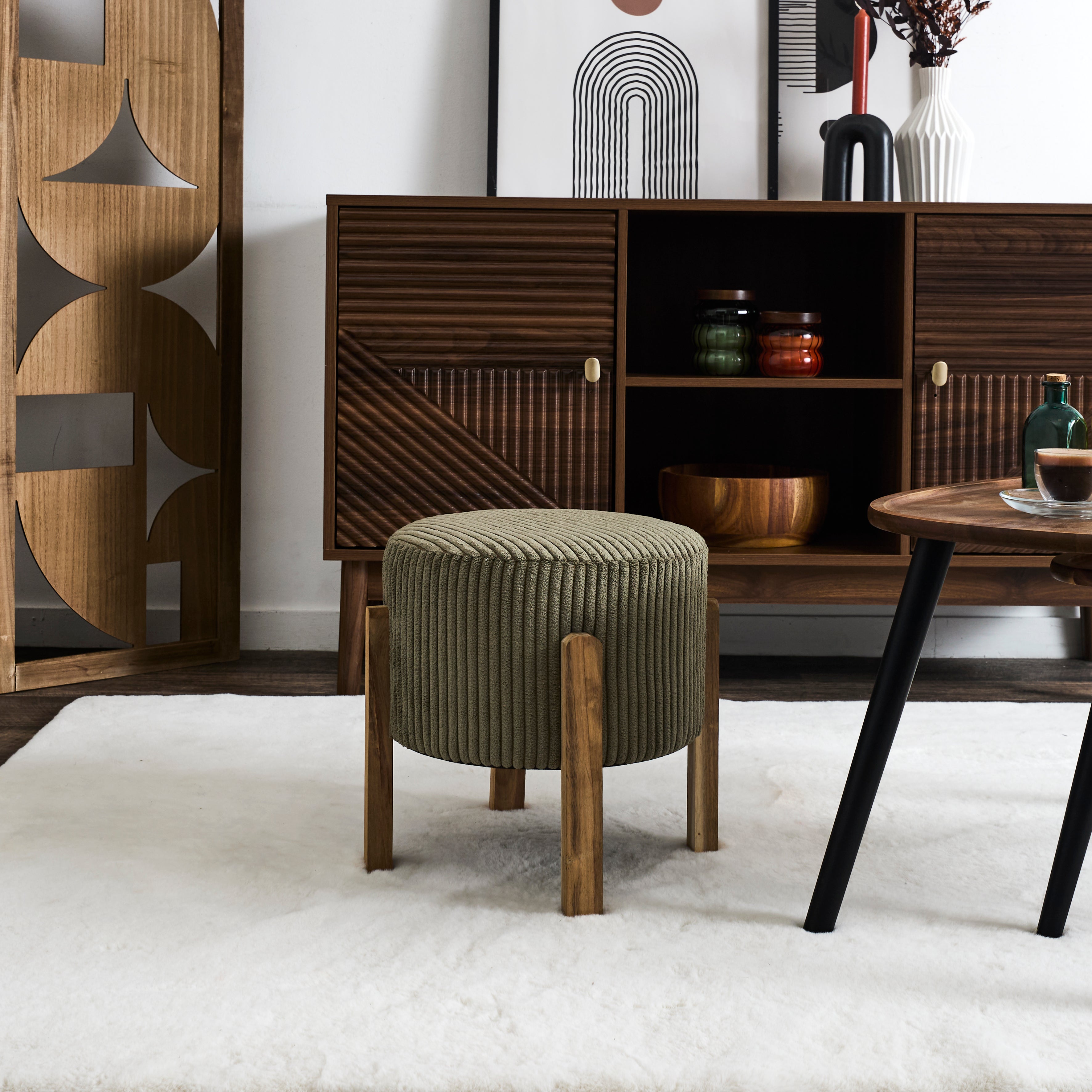 TABOURET COTELE SCOTT VERT - LOT DE 2