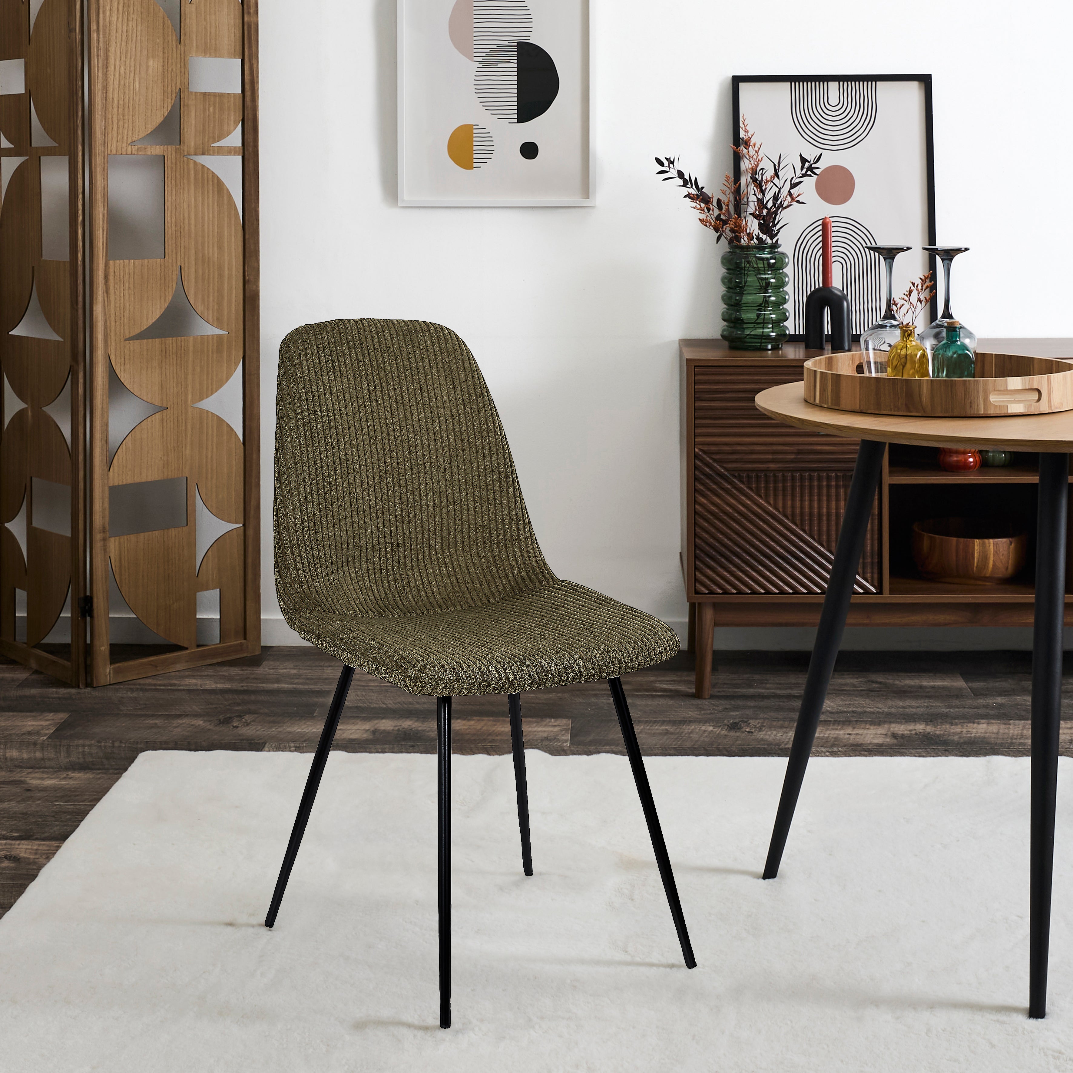 CHAISE COTELE SCOTT VERT - LOT DE 4
