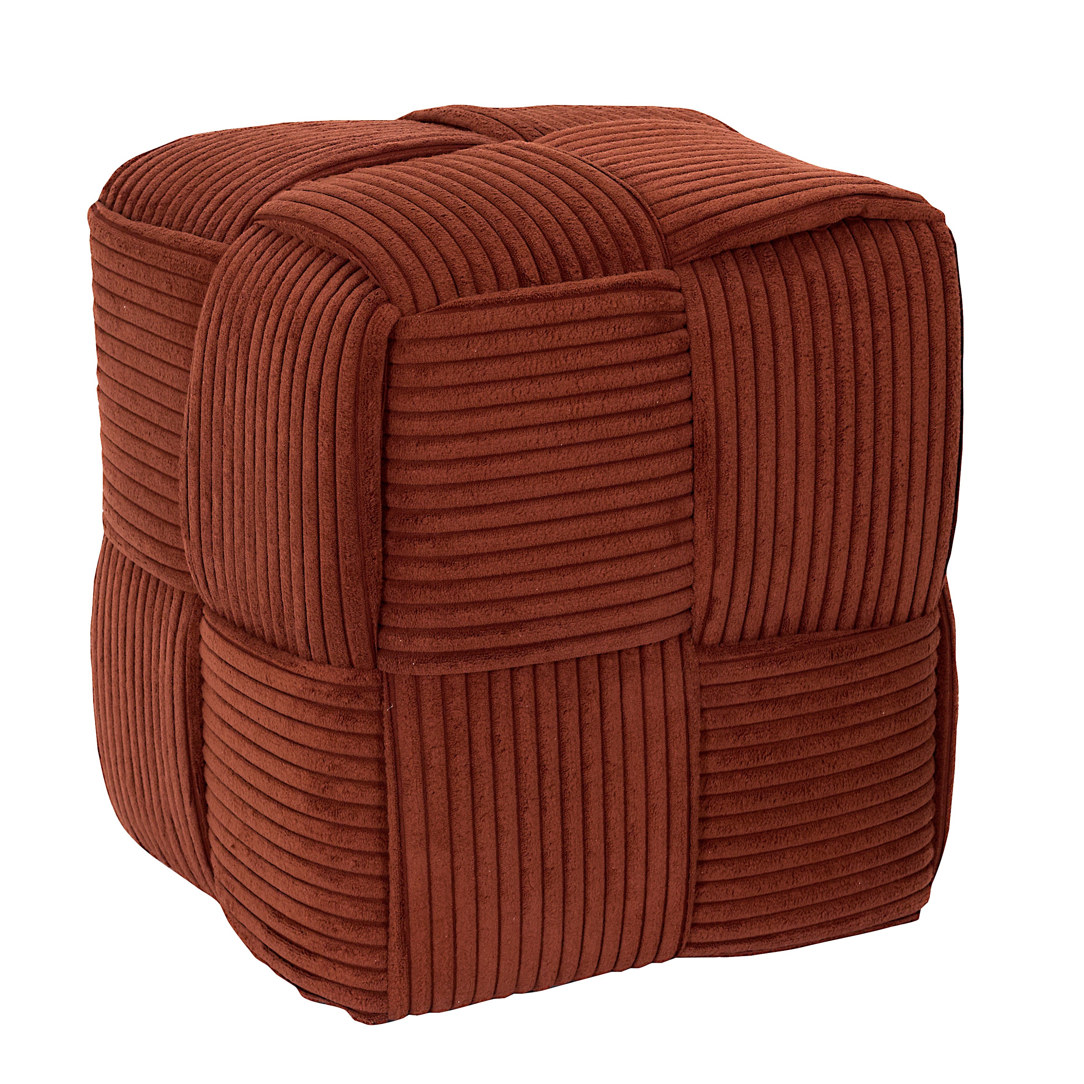 POUF COTELE TRESSE SCOTT TERRACOTTA