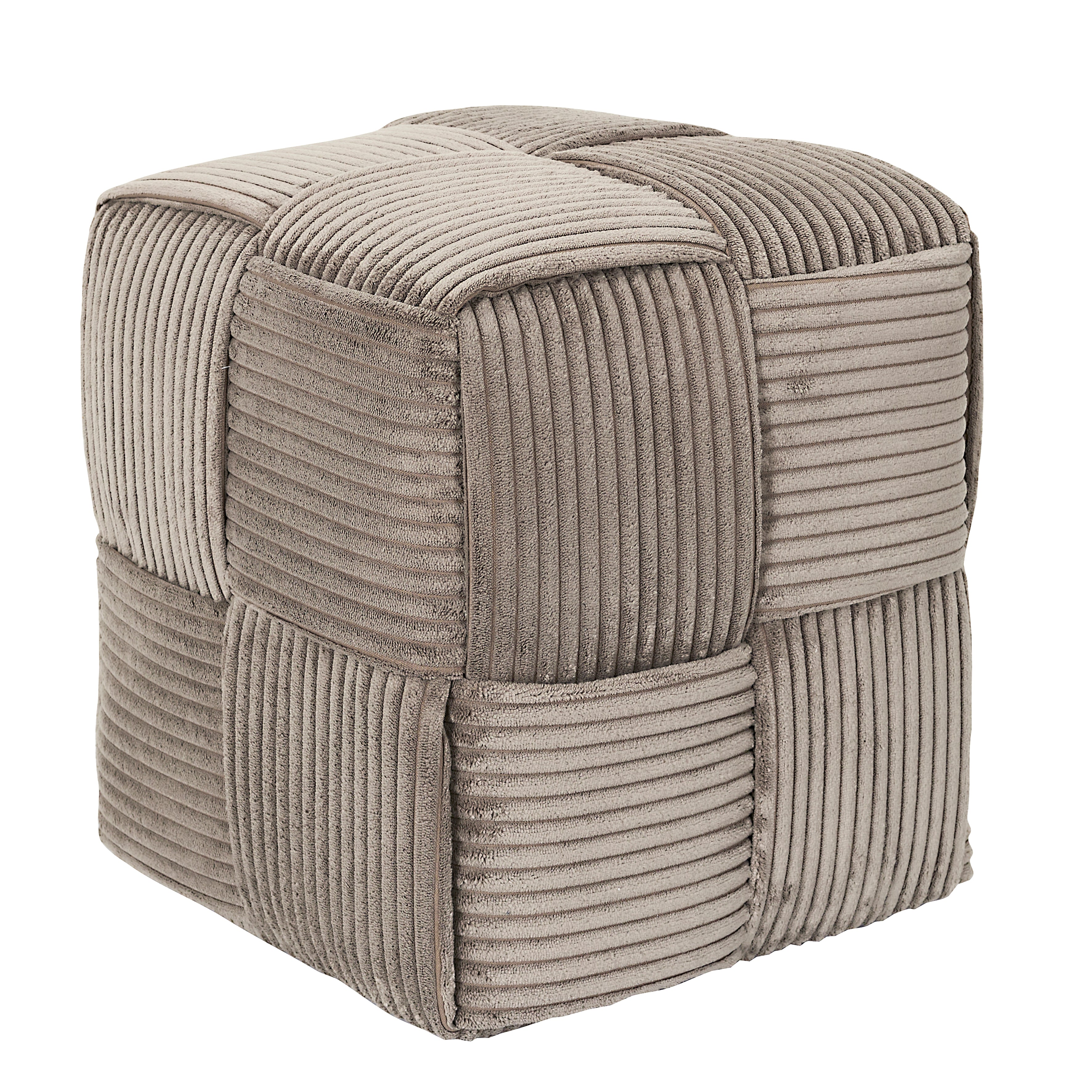 POUF COTELE TRESSE SCOTT TAUPE