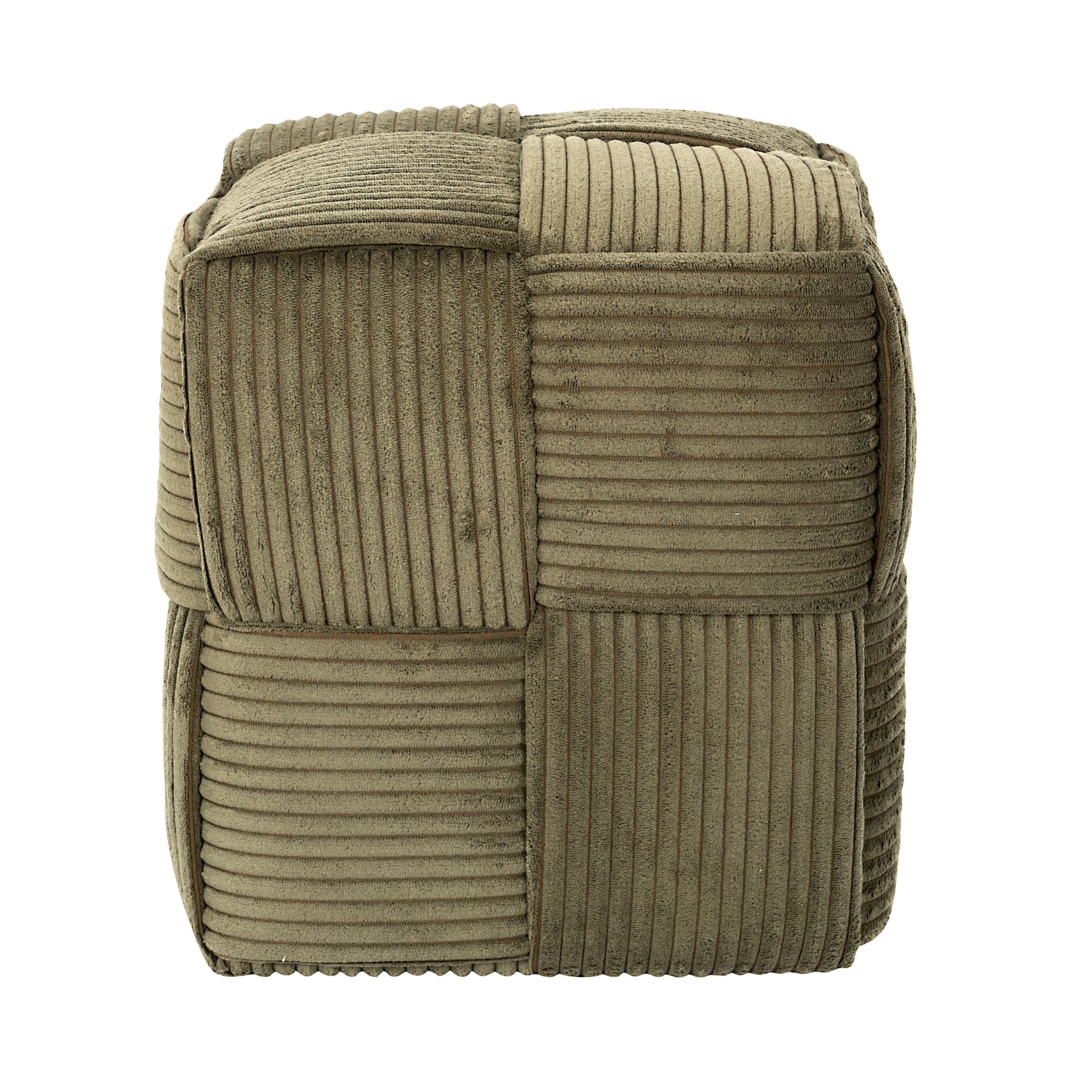POUF COTELE TRESSE SCOTT VERT