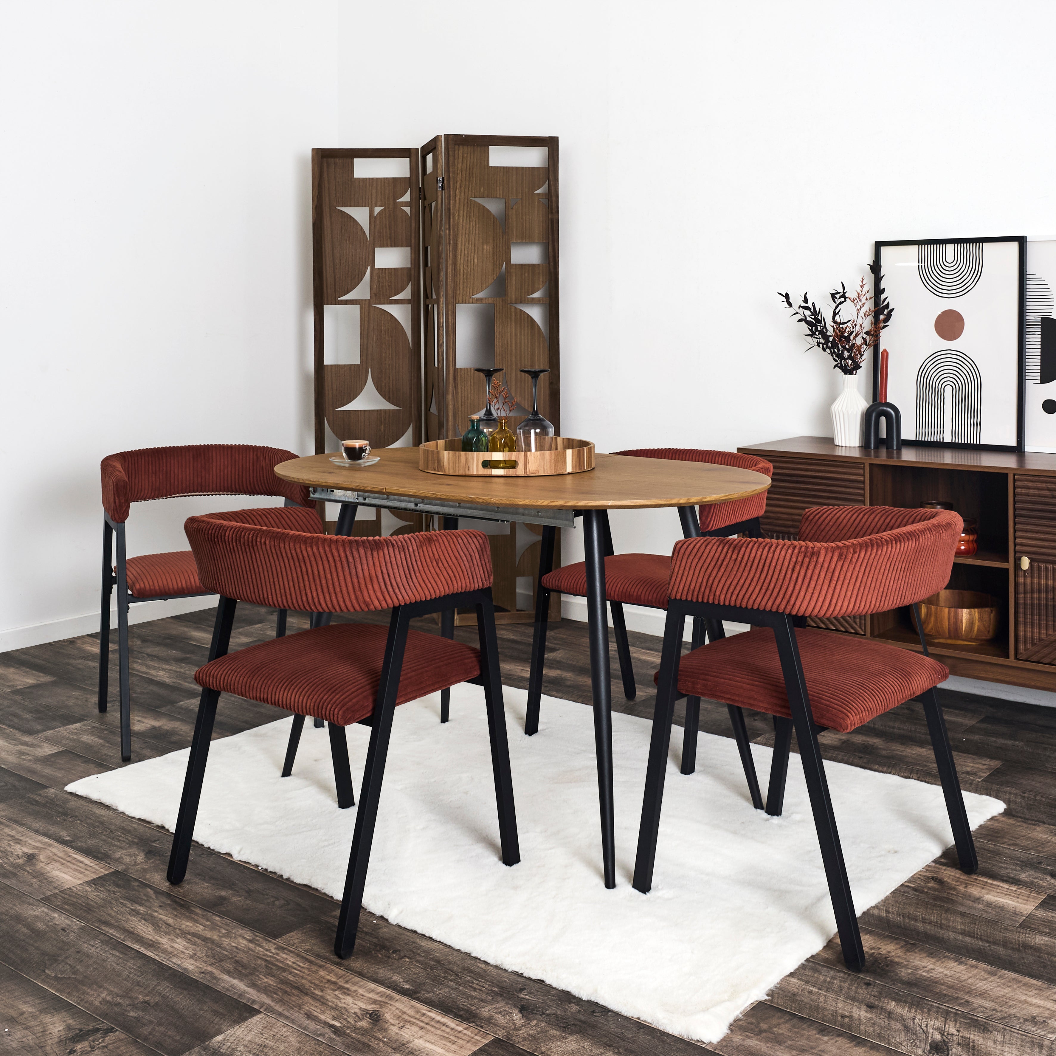 FAUTEUIL DESIGN COTELE SCOTT TERRACOTTA - LOT DE 2