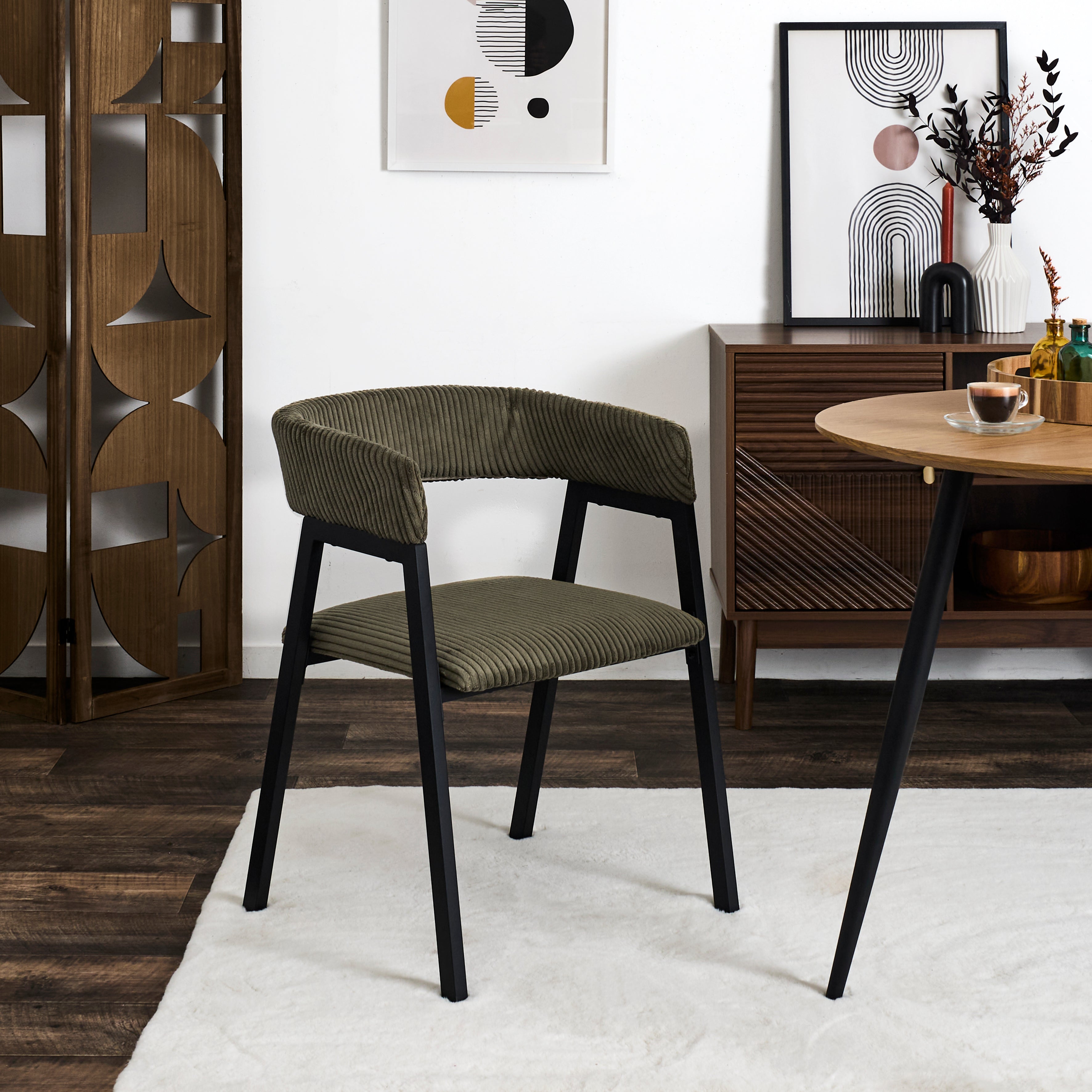 FAUTEUIL DESIGN COTELE SCOTT VERT - LOT DE 2