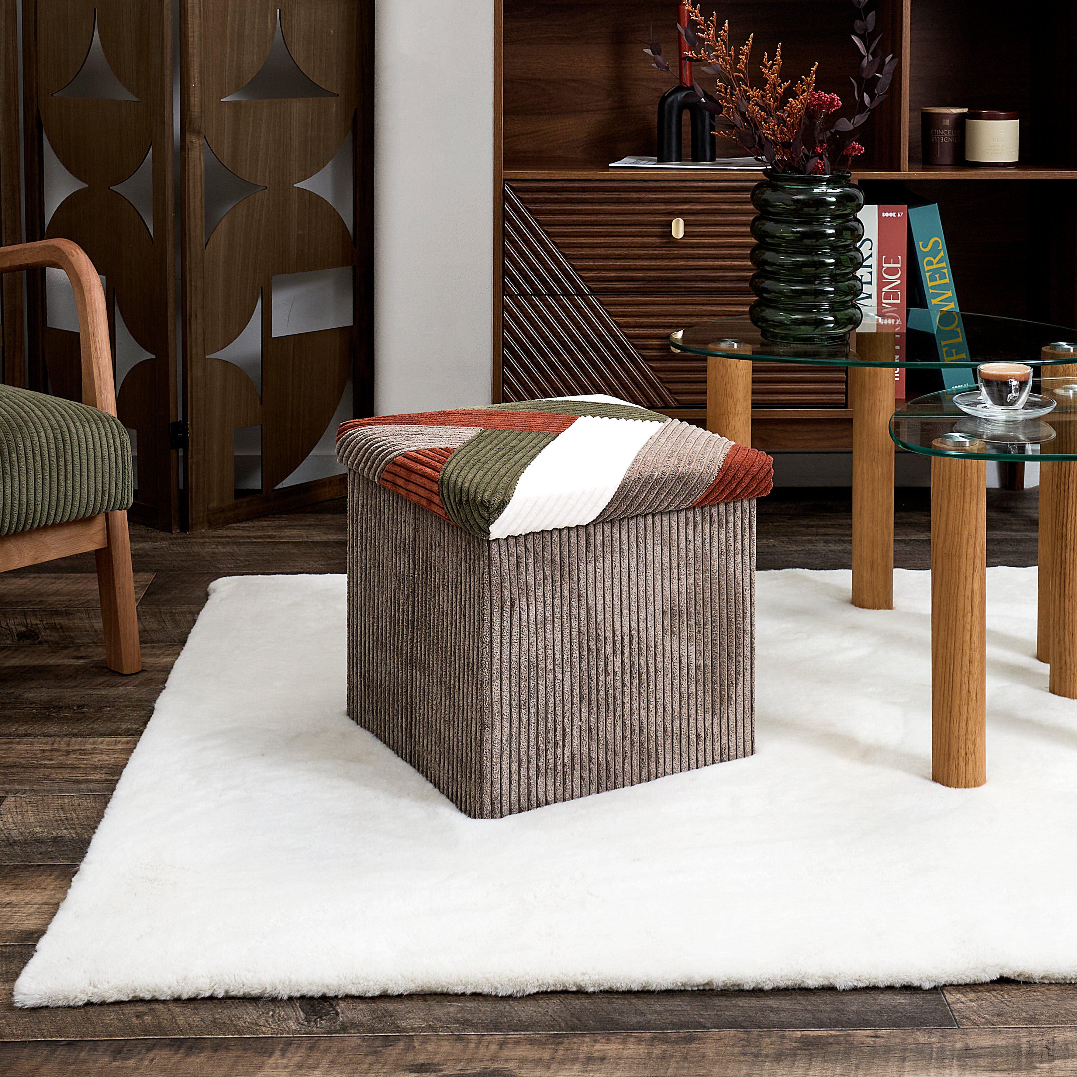 COFFRE POUF PLIABLE PATCHWORK COTELE SCOTT