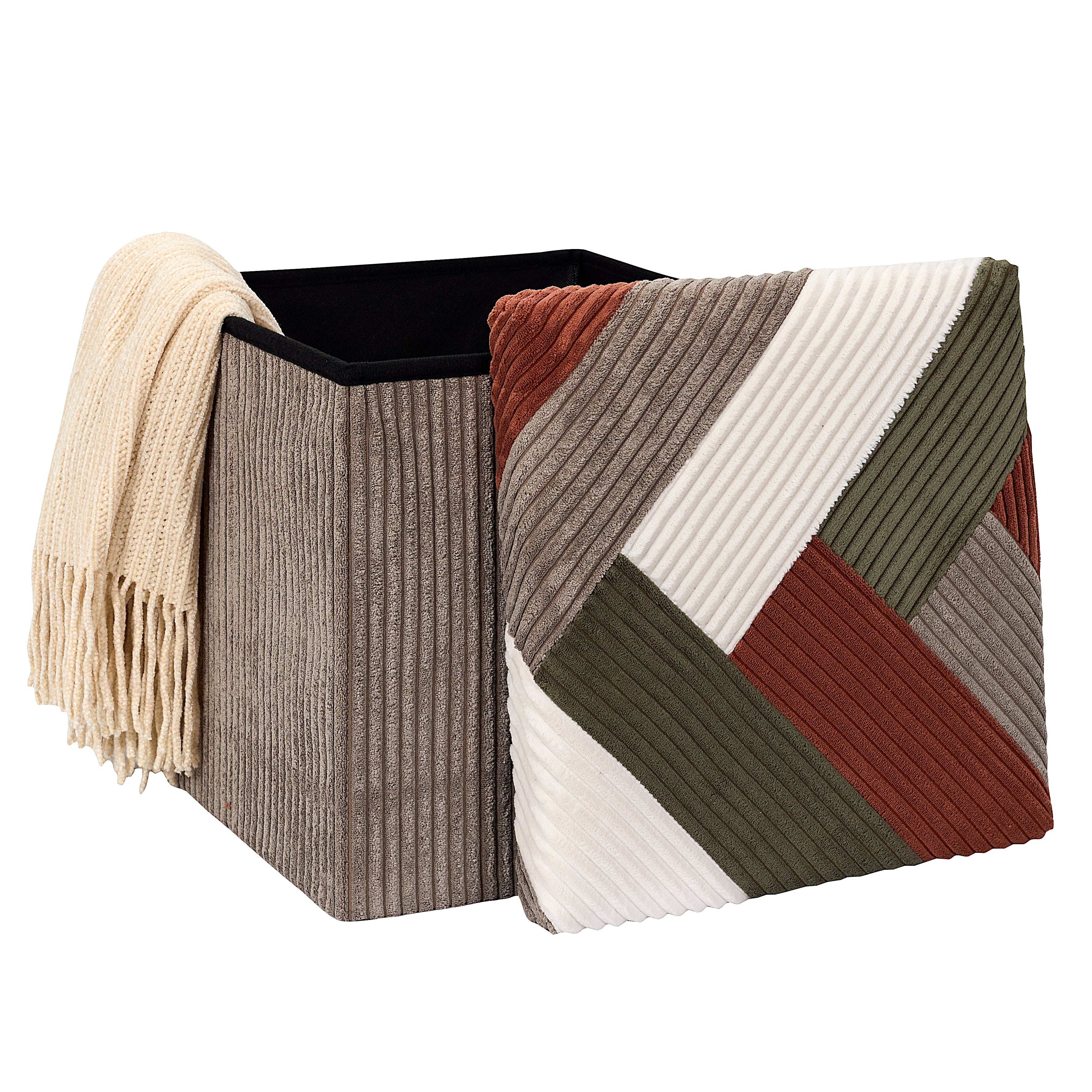 COFFRE POUF PLIABLE PATCHWORK COTELE SCOTT