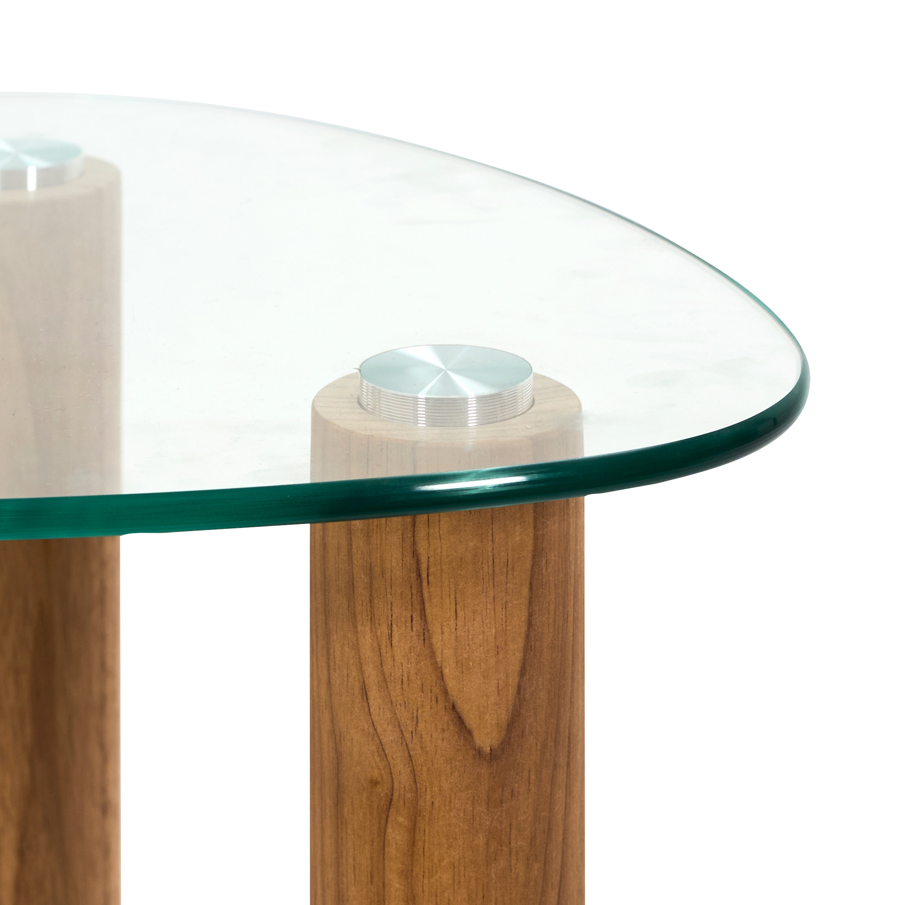TABLE GIGOGNE VERRE TREMPE GALET CLARA X2