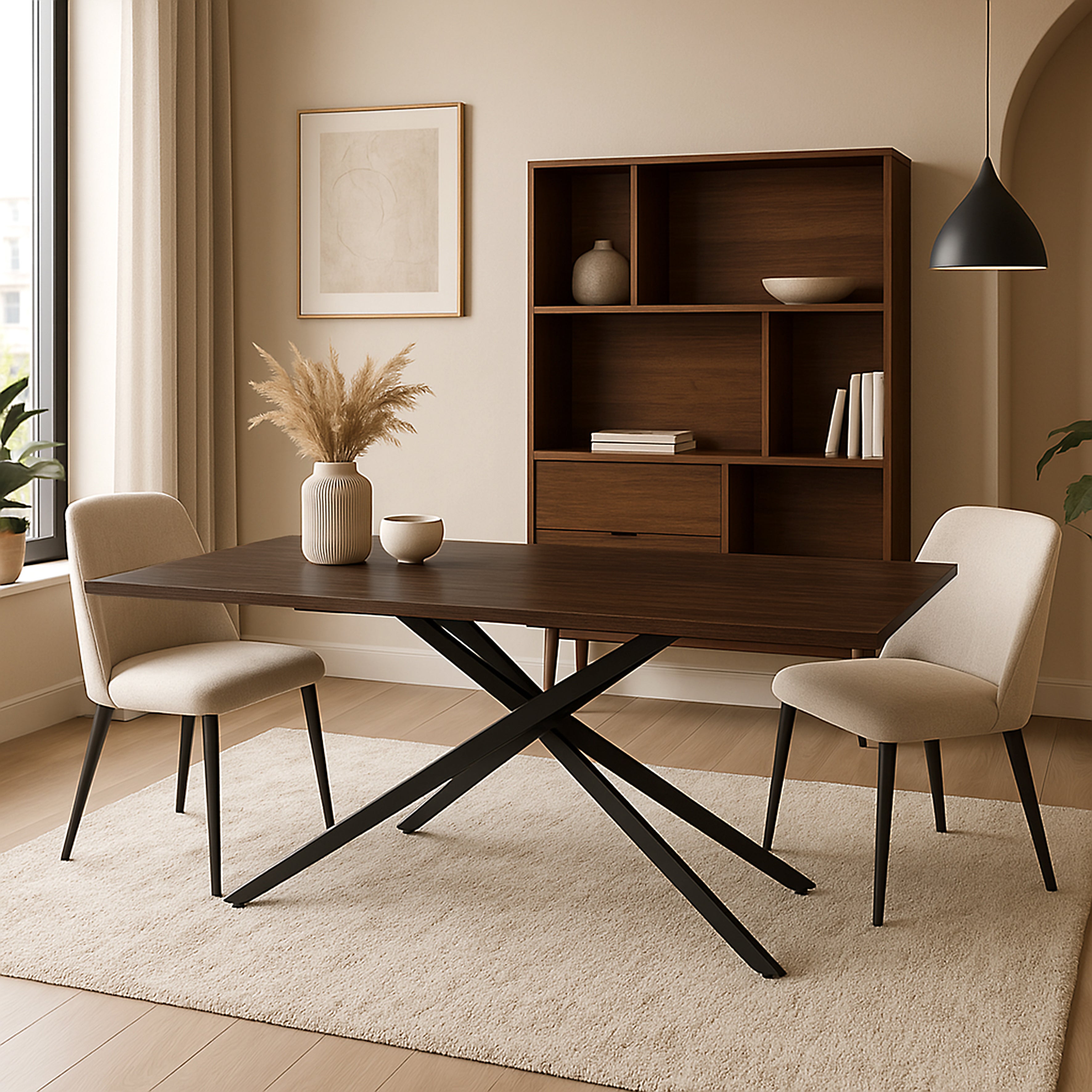 TABLE EXTENSIBLE 150 210CM 6 8 PERS TIFFANY