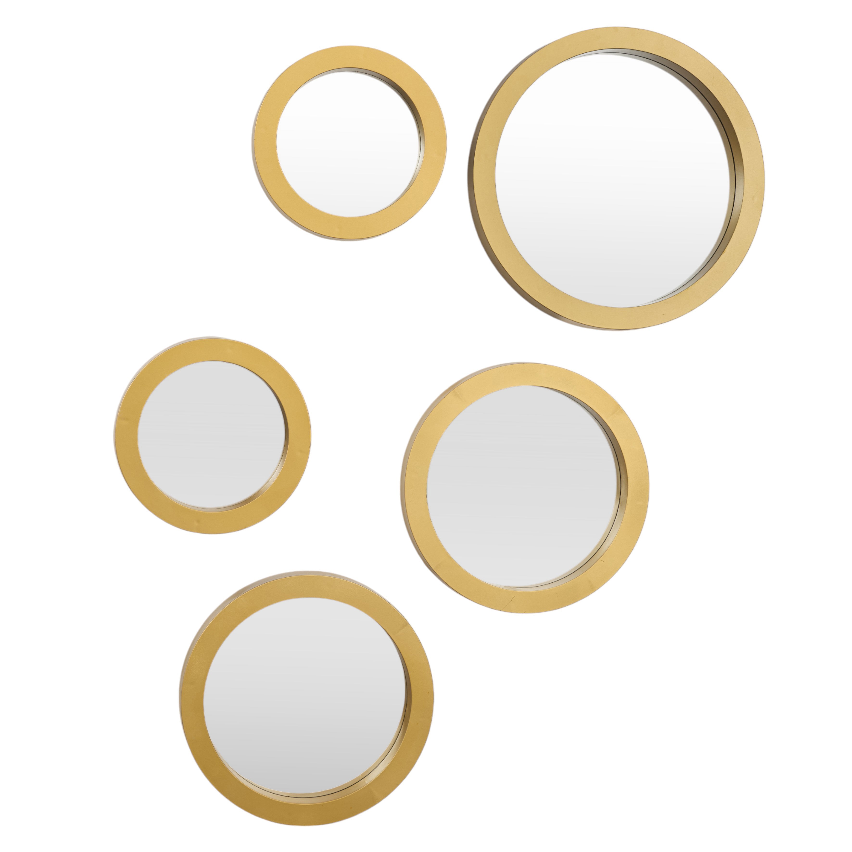MIROIR ROND X5 DORE