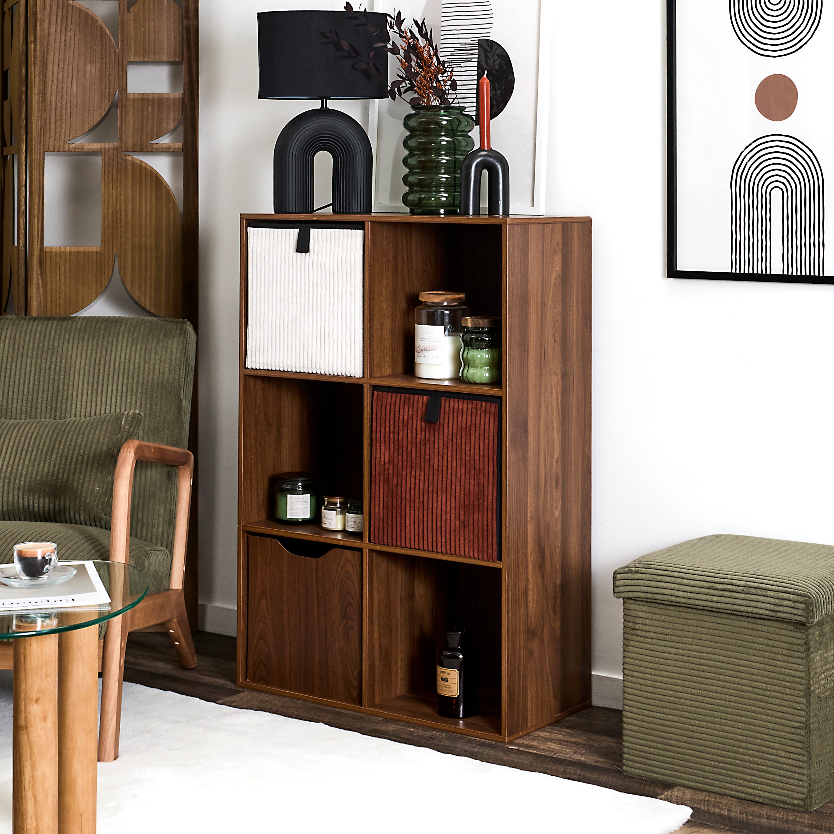 RANGEMENT MODULABLE 6 CASES TIFFANY