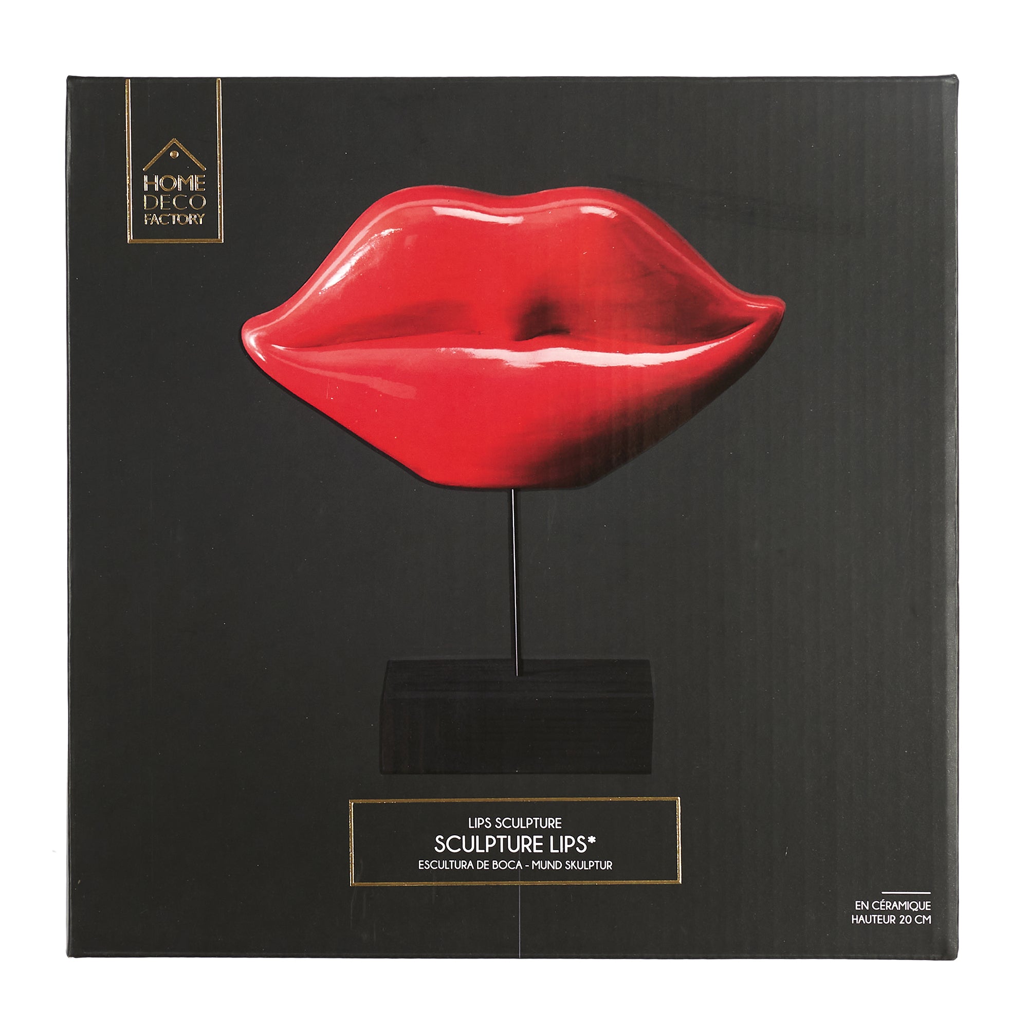 DECO A POSER BOUCHE ROUGE H20CM