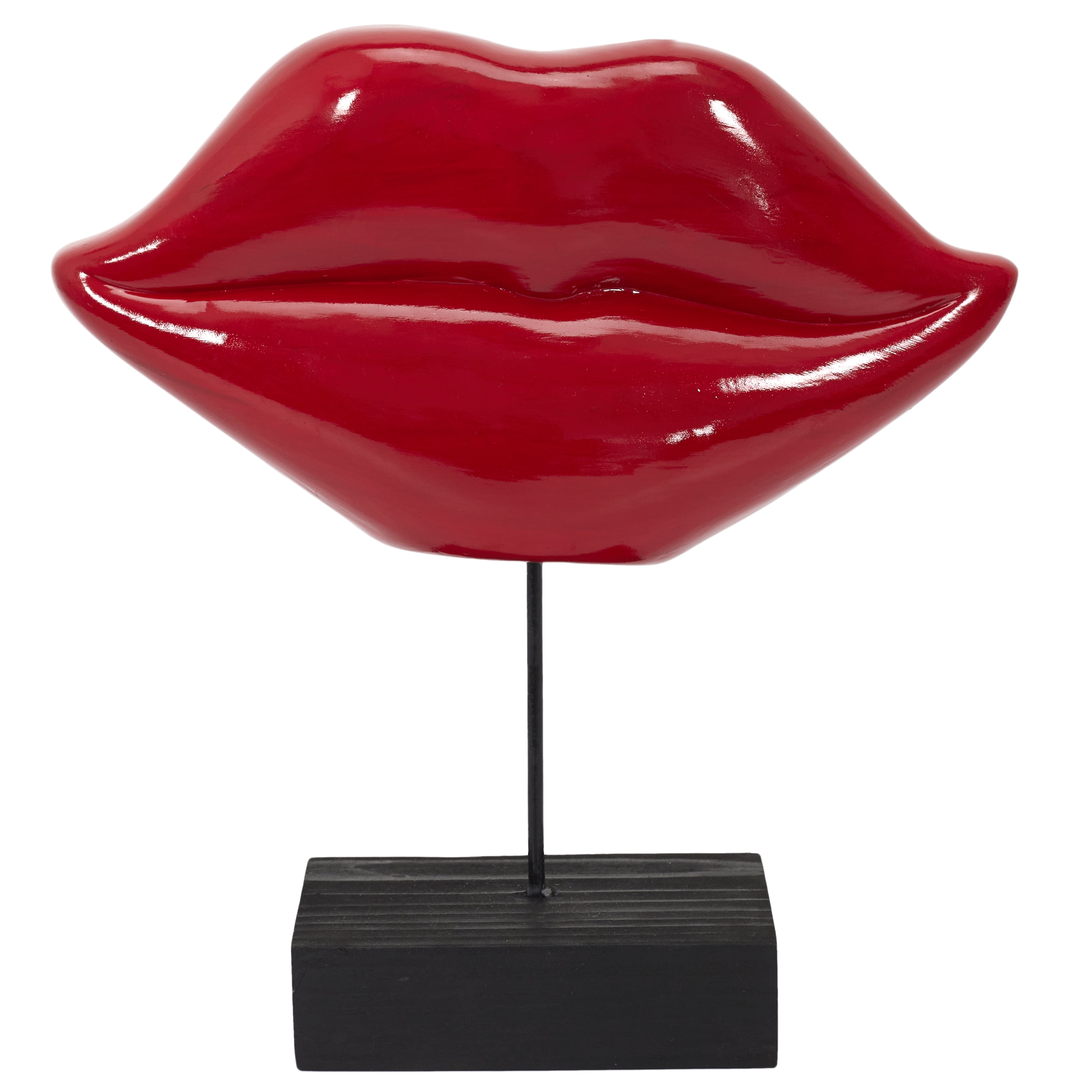 DECO A POSER BOUCHE ROUGE H20CM