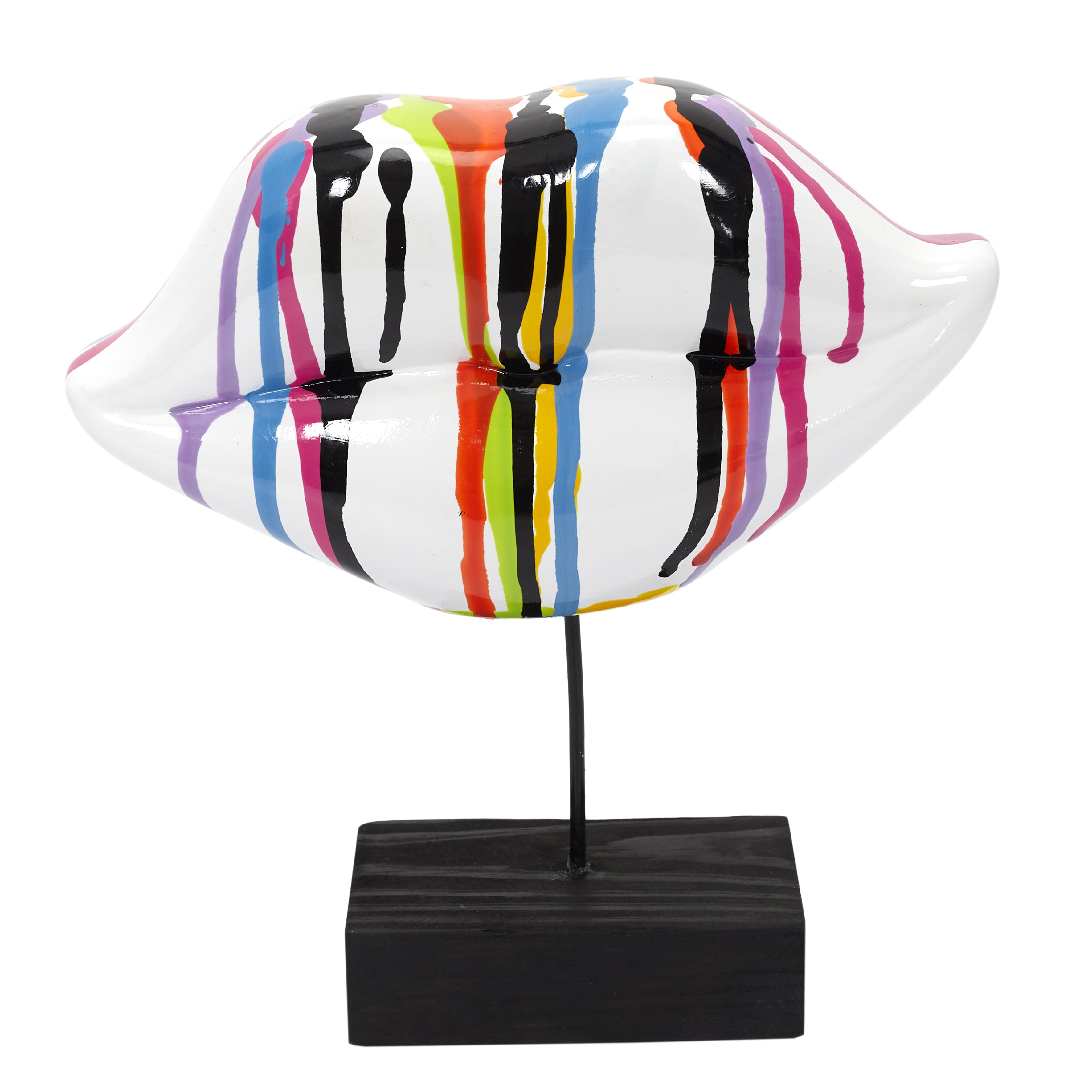DECO A POSER BOUCHE MULTICOLORE H20CM