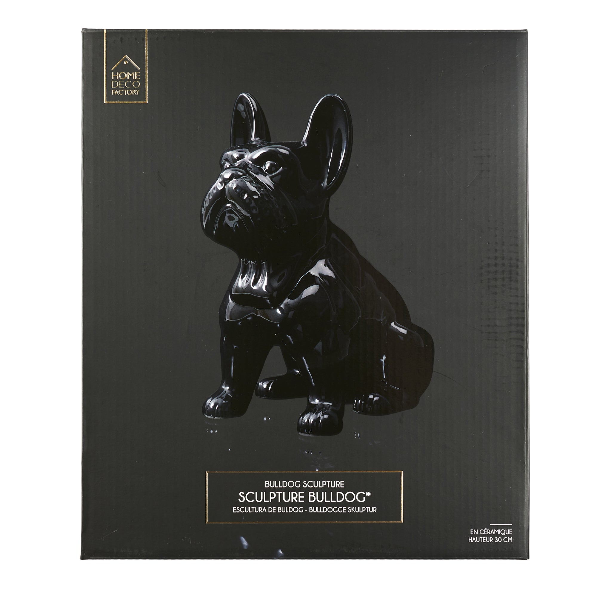 BULLDOG CERAMIQUE NOIR 30CM