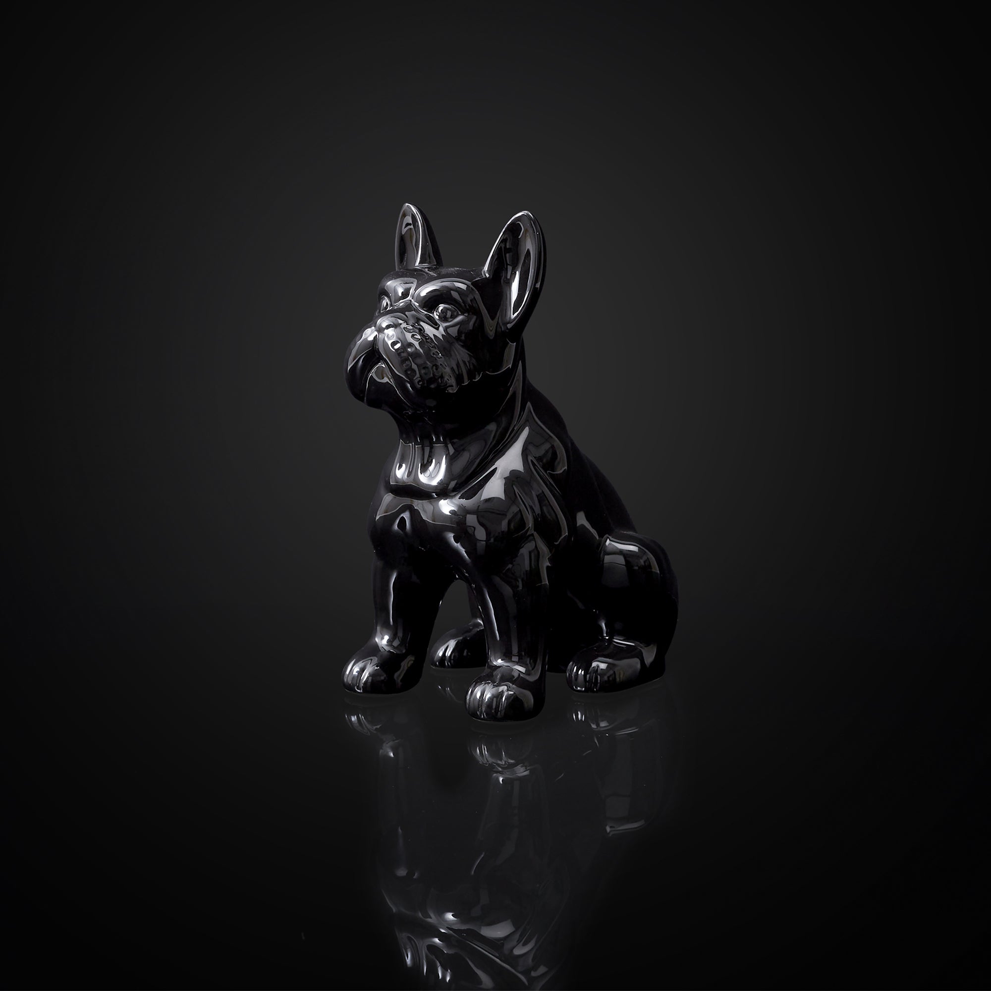 BULLDOG CERAMIQUE NOIR 20CM