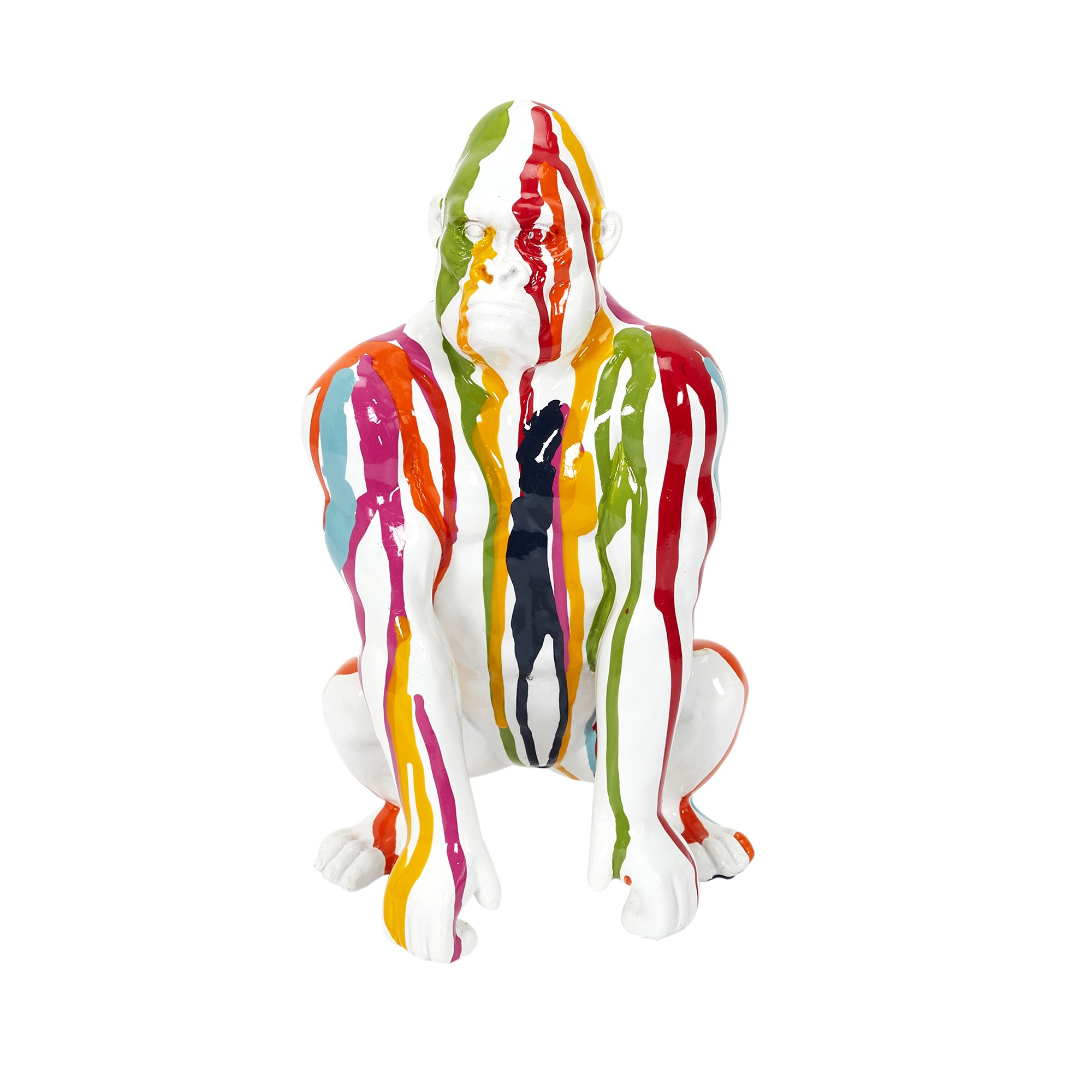 GORILLE DECO BLANC RAINBOW 24CM