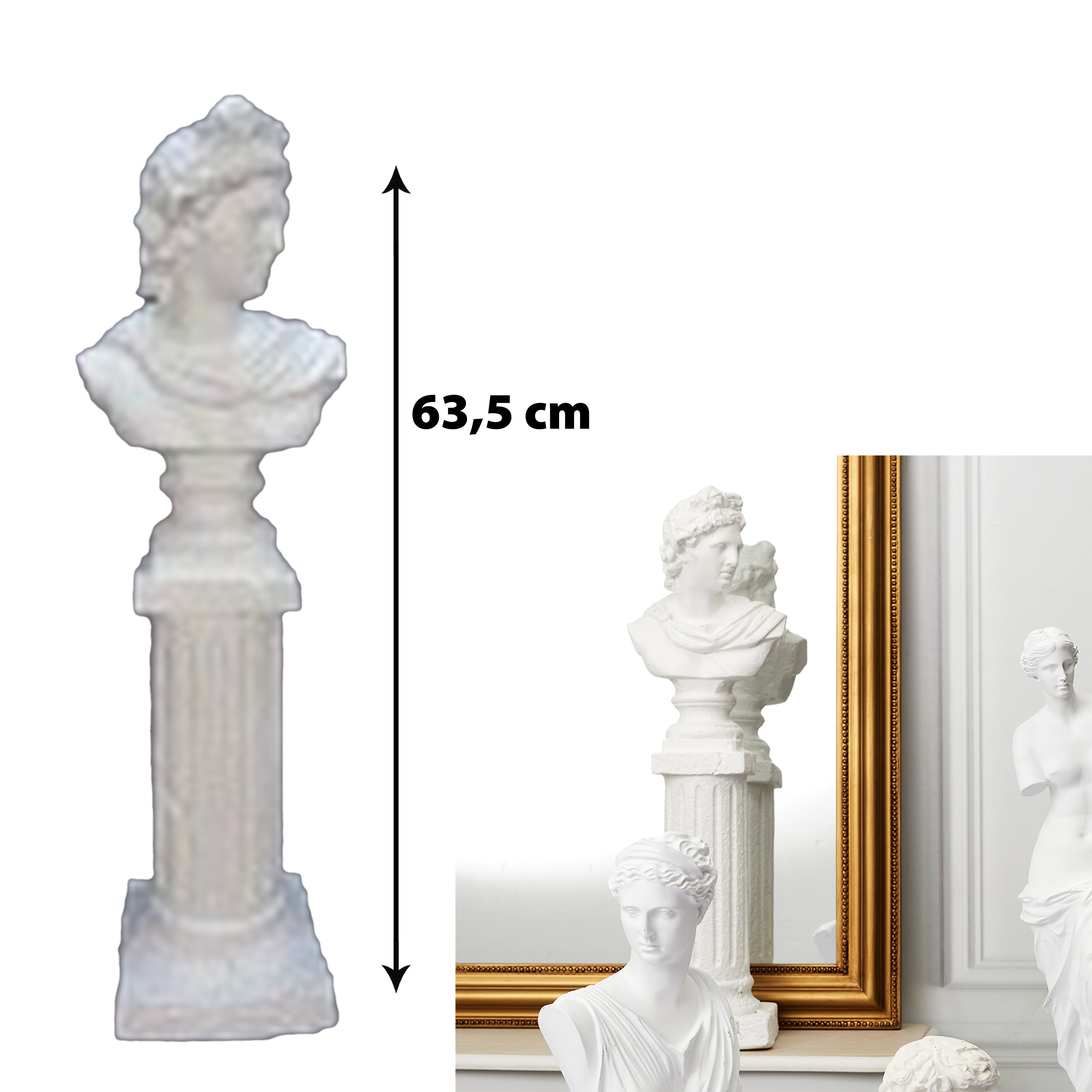 STATUE BUSTE MAGNESIA H63.5CM