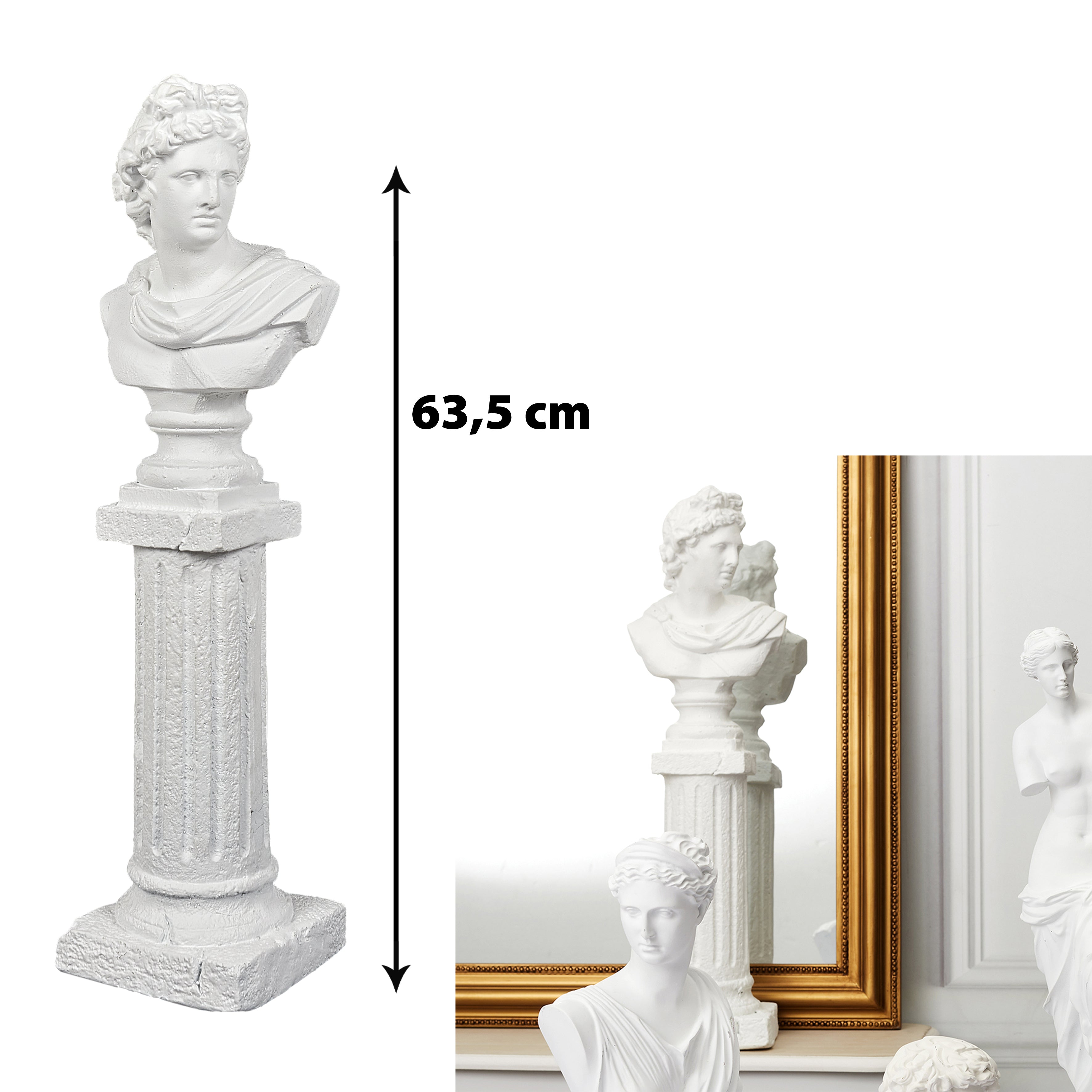STATUE BUSTE MAGNESIA H63.5CM
