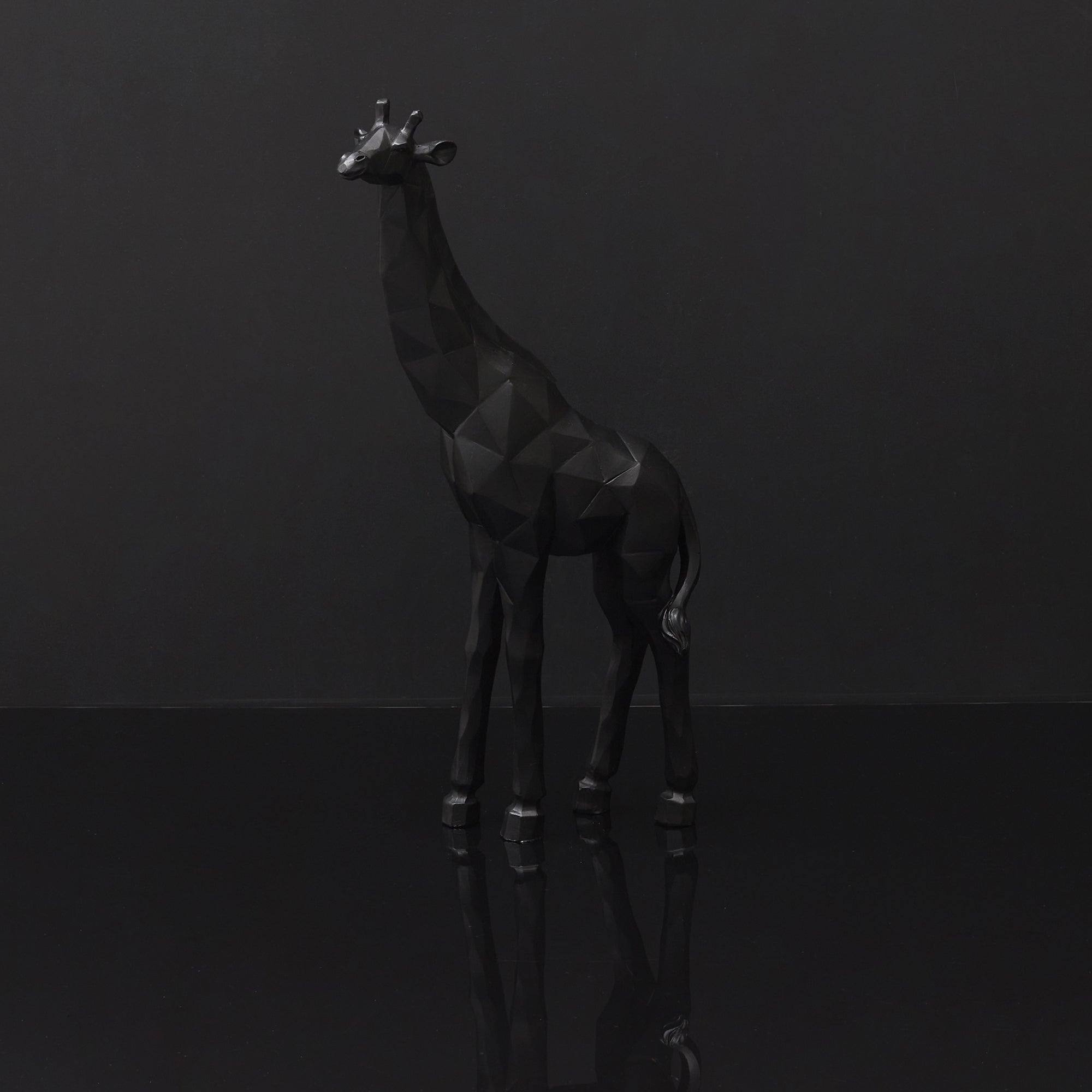 GIRAFE ORIGAMI NOIR H40CM