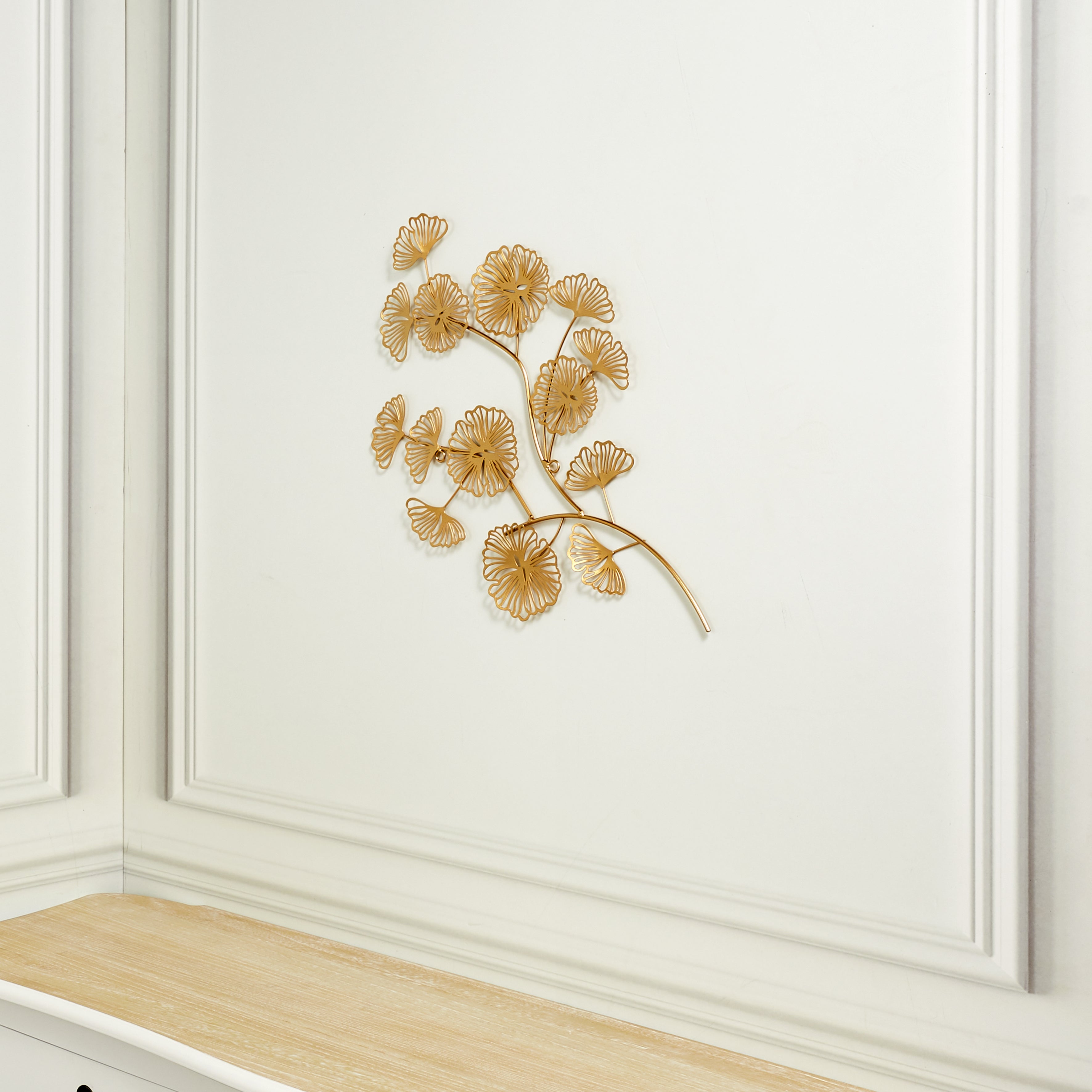 DECORATION MURALE FLEUR METAL 52CM